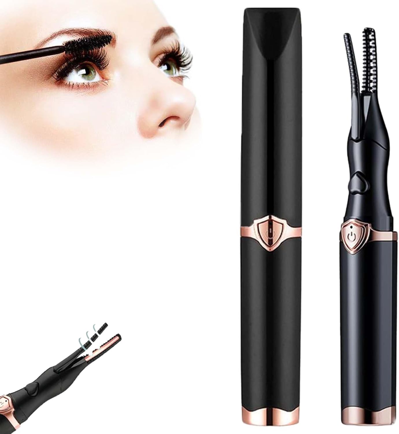 2026 Upgrade Peshoriadm Electric Eyelash Curler,Peshoriadm Eyelash Curler for Quick Heating,Instant Glam, Finalize Eyelash Natural Curling Long Lasting for Women Makeup Tools (Black)