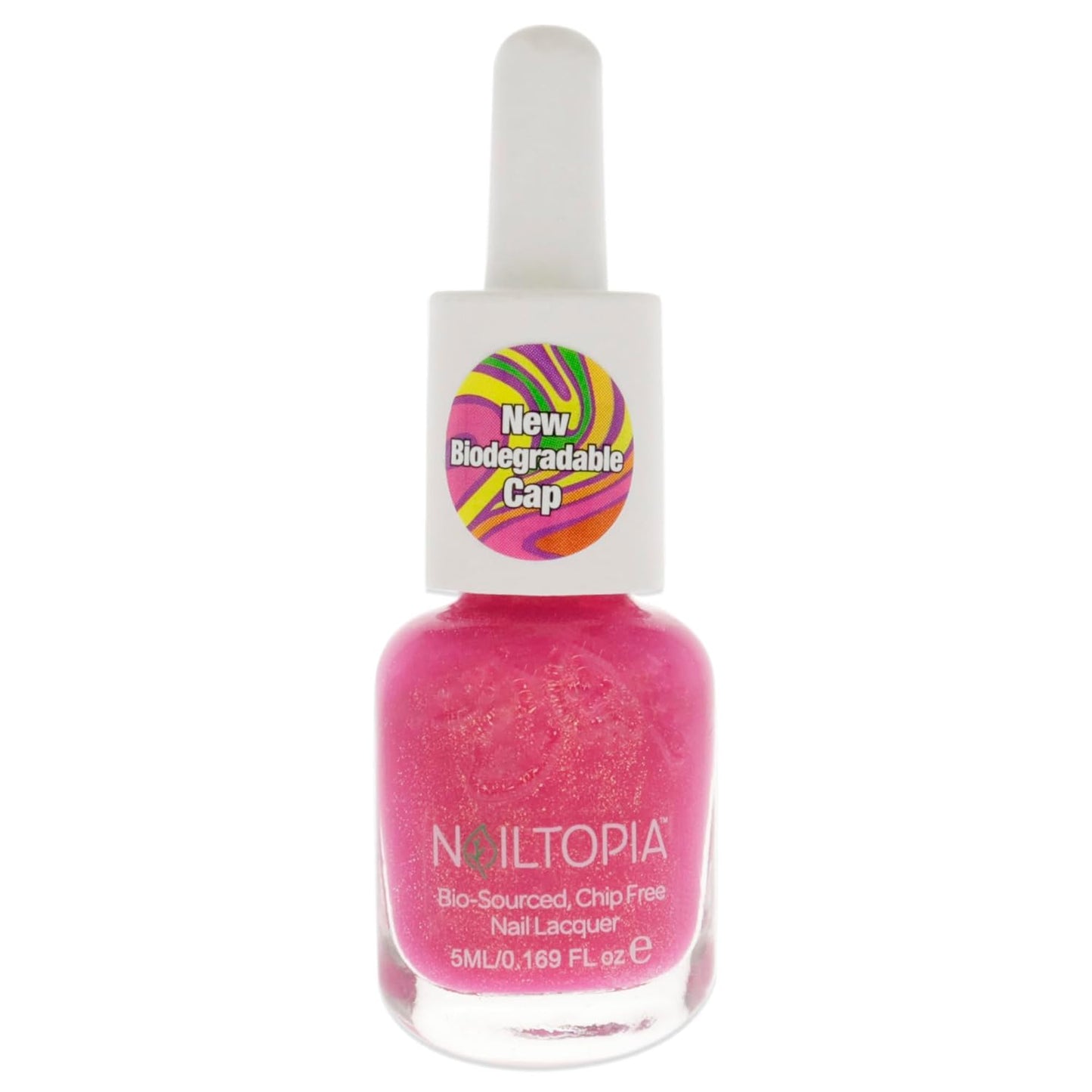 Nailtopia Bio-Sourced, Chip-Free Nail Lacquer - Fast Dry Nail Polish - Superfood-Infused - Natural Nail Polish - Lets Taco Bout It - 0.169 oz
