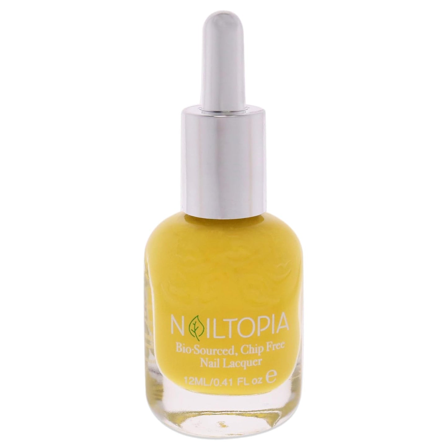 Nailtopia - Plant-Based Chip Free Nail Lacquer - Non Toxic, Bio-Sourced, Long-Lasting, Strengthening Polish - Sol Glow (Bright Yellow) - 0.41oz