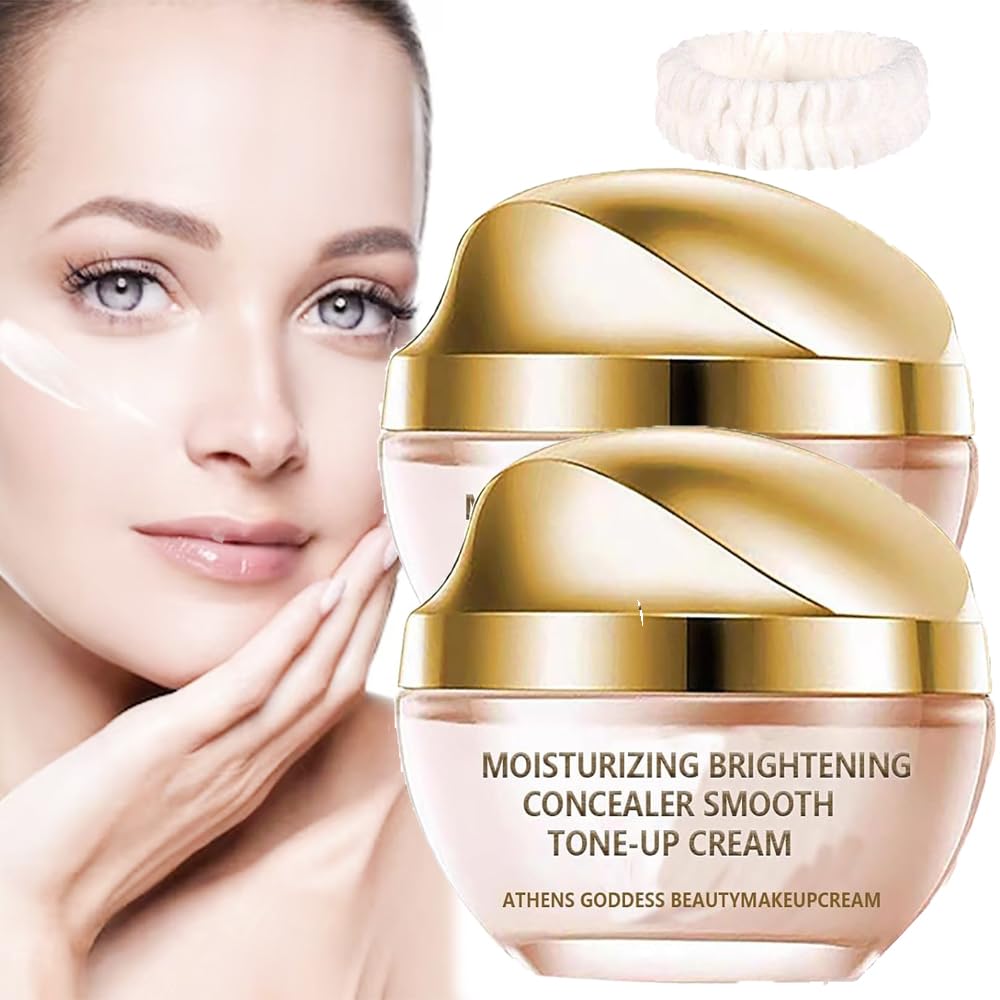 Detroitrain Sunny Cream Concealer and Foundation,Moisturizing Brightening Concealer Smooth Tone up Cream,Ownawant Crema De Maquillaje Coreana,Corrector Iluminador Hidratante Crema Tónica (2PCS)