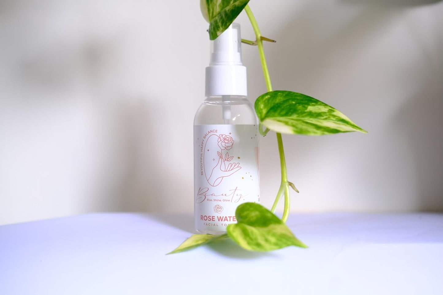 Beauty Hydrating Rose Water Facial Mist with Caviar Extract, Seaweed, Vitamin E and jojoba Oil
