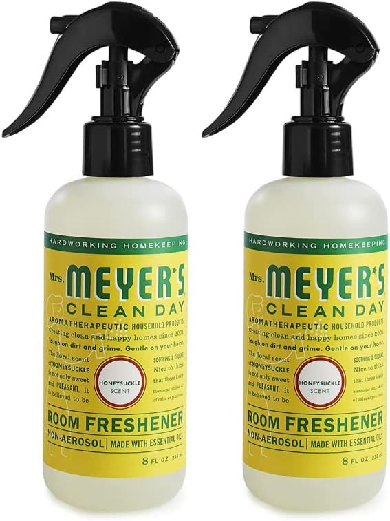 MRS. MEYER'S CLEAN DAY Room Freshener - Honeysuckle, 8 Fl Oz. (Pack of 2)