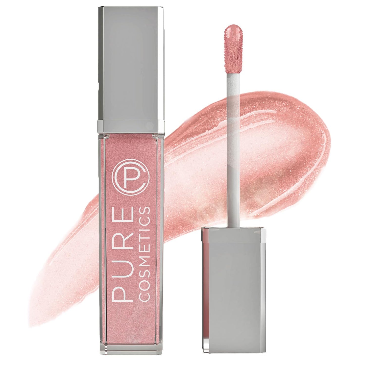 Pure Illumination Light-Up Lip Gloss with LED-Lit Applicator Brush + Side Mirror, Non-Sticky, Moisturizing Hydrating Lip Glosses with Lanolin, Jojoba Oil, & Vitamin E, Oopsy Daisy