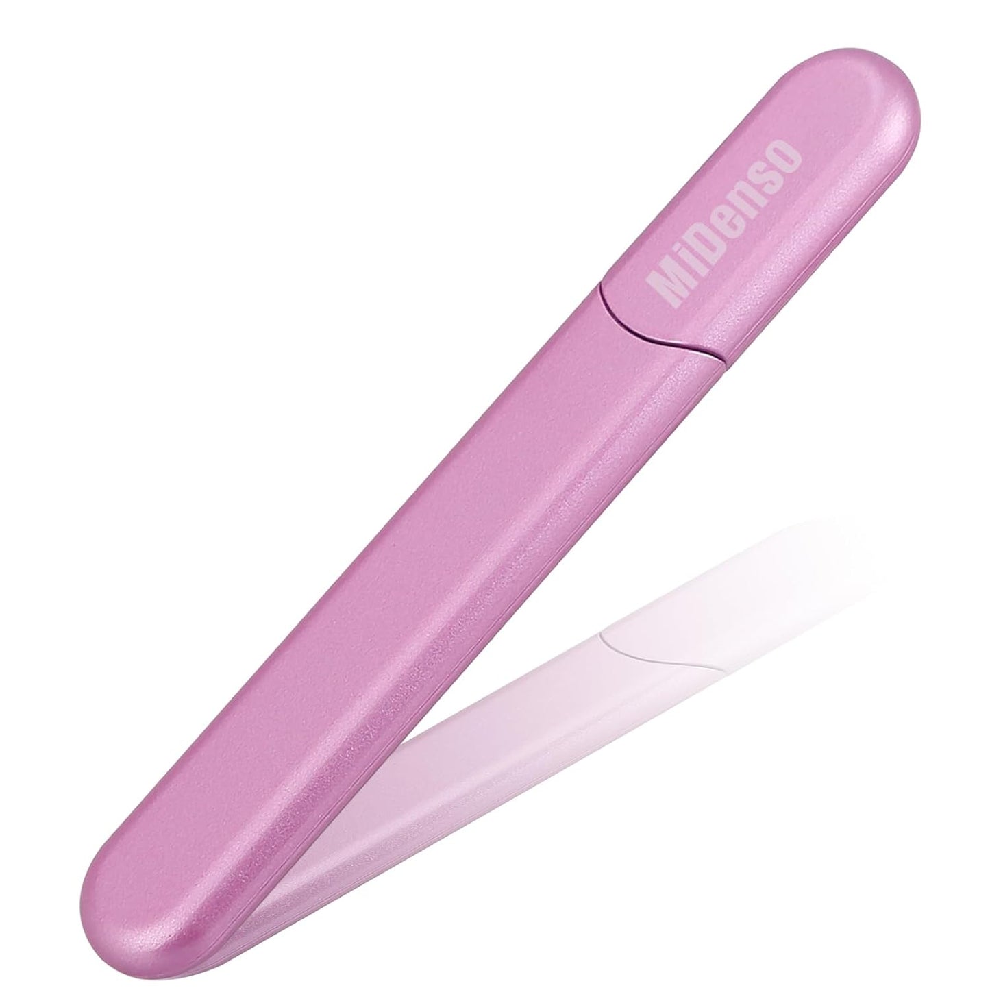 Premium Particular Glass Nail File with Case, Both Sided Filer, Crystal Beauty Nail File, Salon Nail Shine Top, Purple