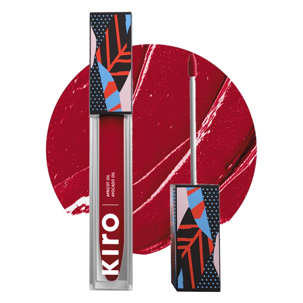 KIRO Non-Stop Airy Matte Liquid Lipstick | Transferproof I Waterproof lipstick Long Lasting I Apricot & Avocado Oil | 100% Vegan | 5ml | No Parabens, No Toxins (Scarlet Poppy, 0.17 Fl Oz)