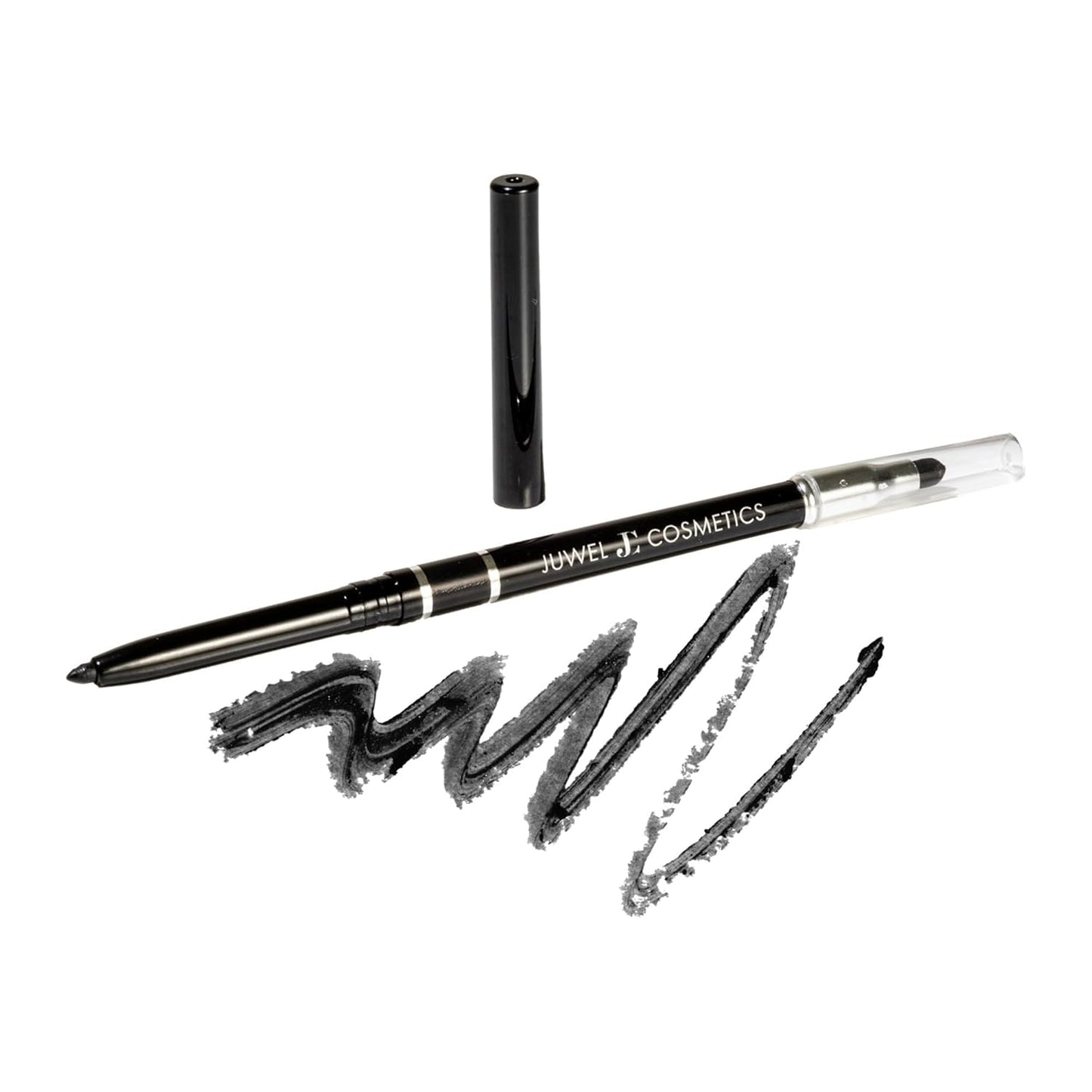 Juwel Cosmetics Retractable Eye Pencil, Smudge Proof Waterproof Eye Pencil with Castor Oil, Aloe Vera, Chamomile & Vitamin E, Smooth, Creamy & Vegan Formula, No Sharpening Needed