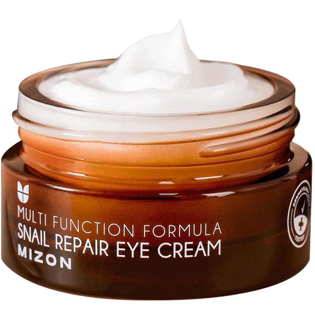 MIZON Snail Line Snail Repair Eye Cream, natural treatment, wrinkle treatment, fine line, hydrating, healthy skin, Korean skincare (0.84 oz)