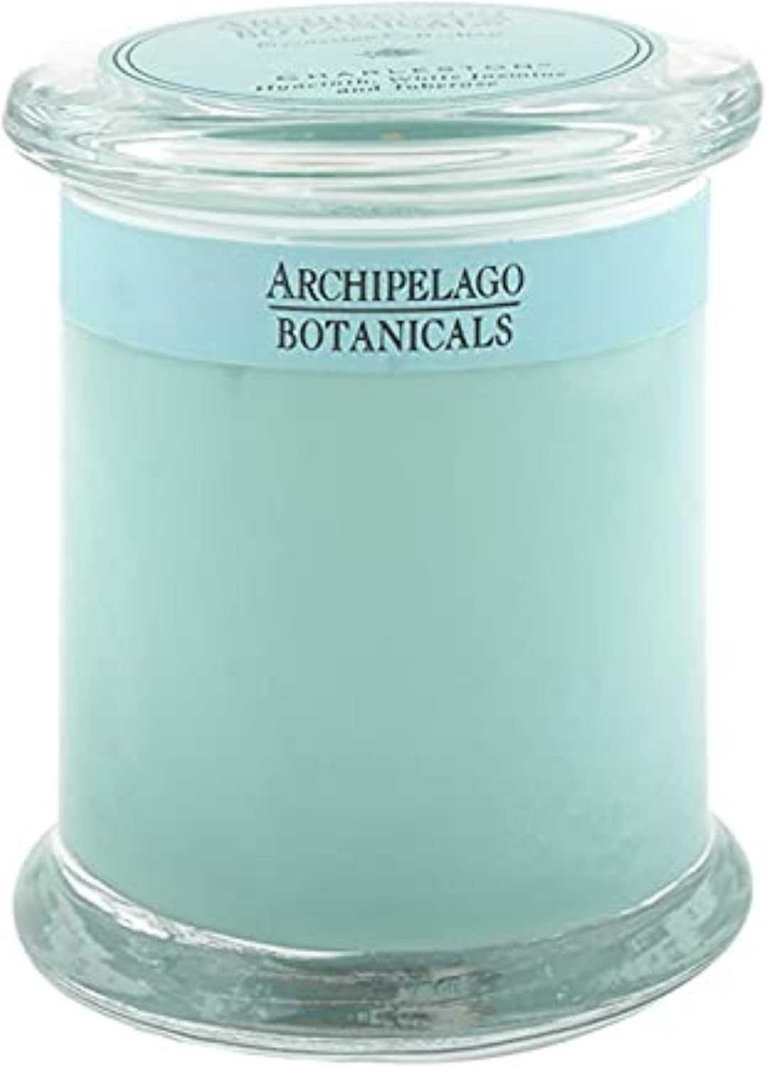 Archipelago Botanicals Charleston Glass Jar Candle, Jasmine, Tuberose and Hyacinth Scent, Lead-Free Candle Wicks, Burns Approx. 60 Hours (8.6 oz)