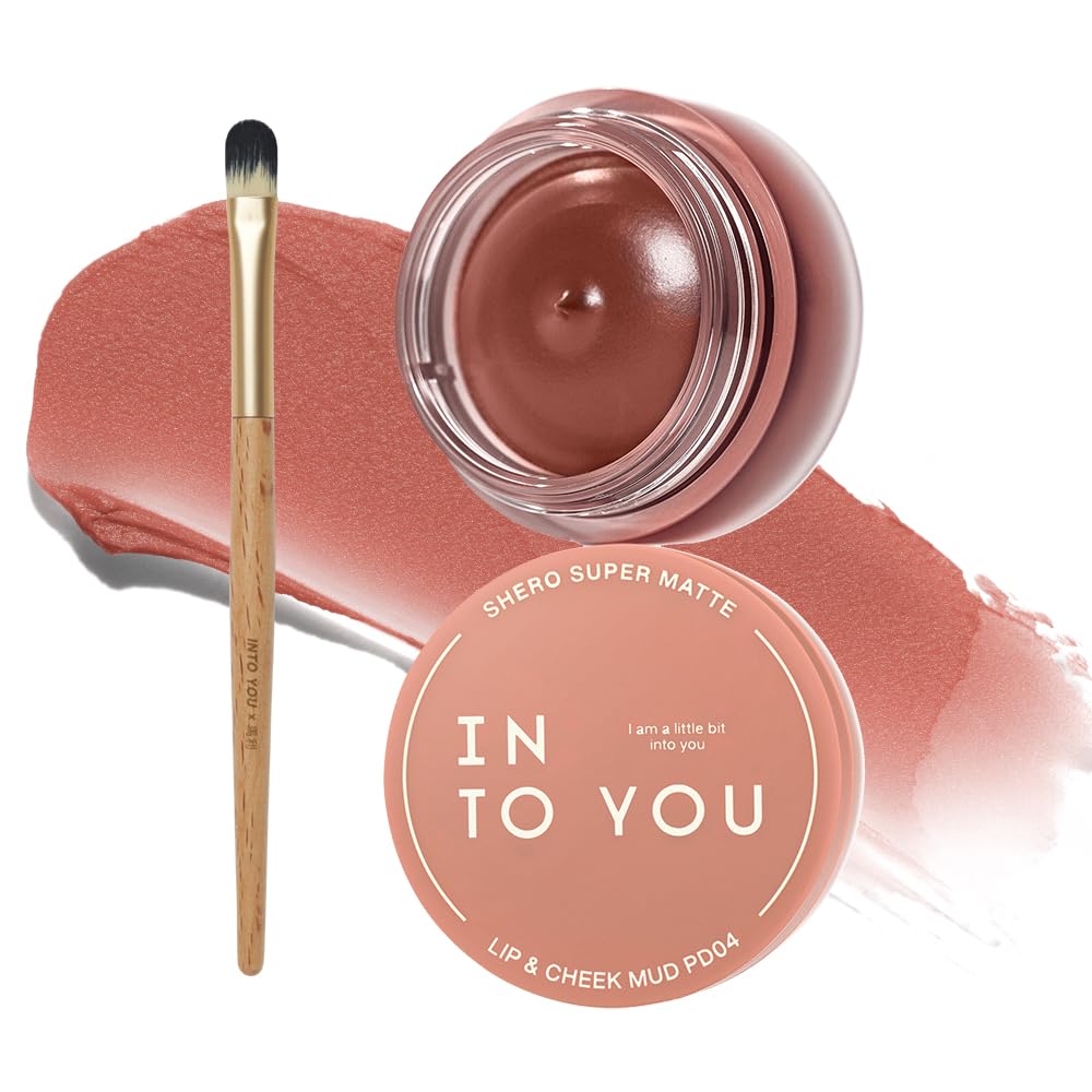 INTO YOU Matte Liquid Lipstick for Women, Canned Long Lasting Nude Lipstick Waterproof with Lip Brush, No Transfer, High Pigmented with Lightweight Lip Mud Texture(PD04)