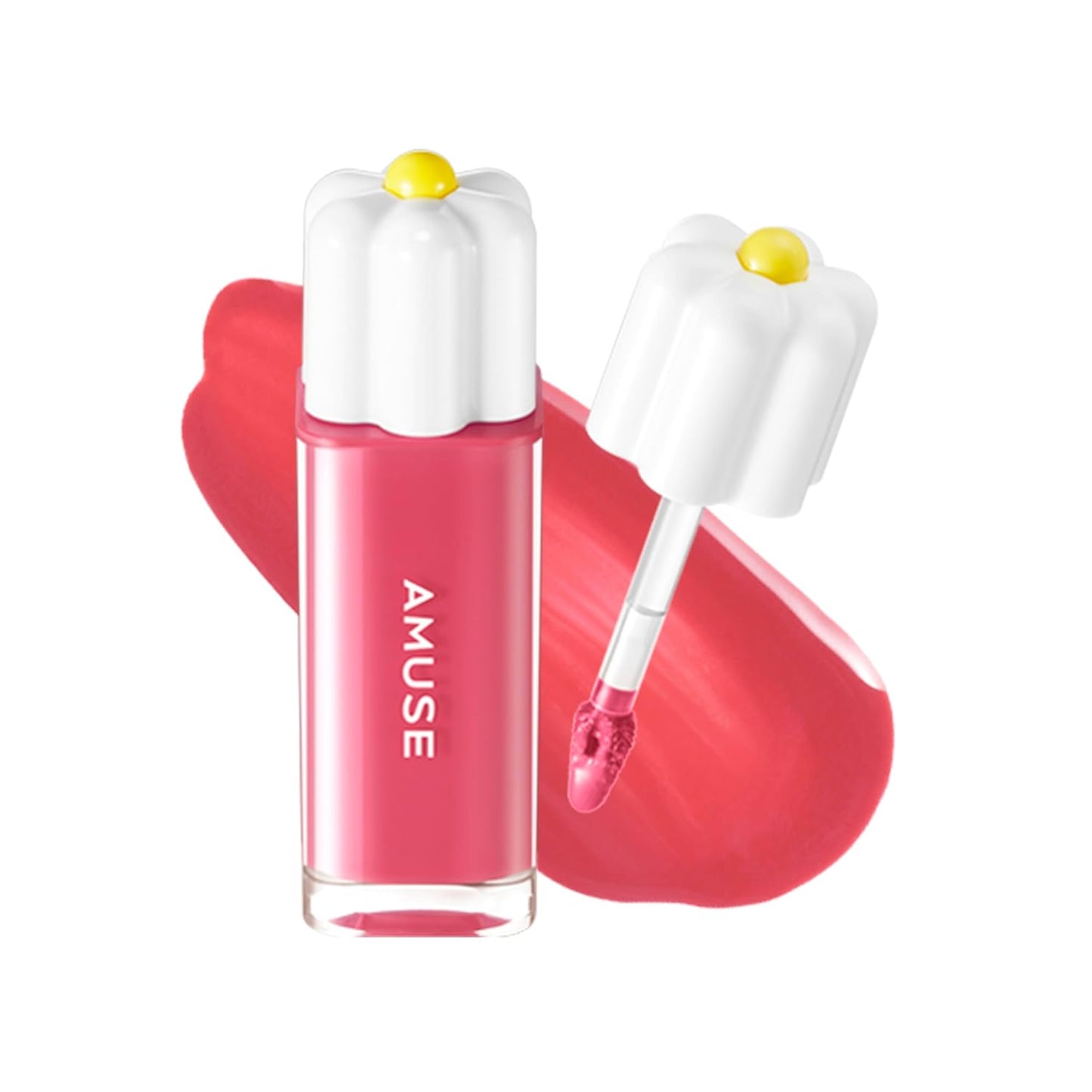 Amuse SEOUL Daisy Flower Dew Tint 12 SUNDAY | 35% High-moisture Water Tint, Long-lasting, Vitamin E Acetate, Moisturizing, No Peel Off, Lip Treatment, Non Sticky, Korean Lip Tint for Dry Lips