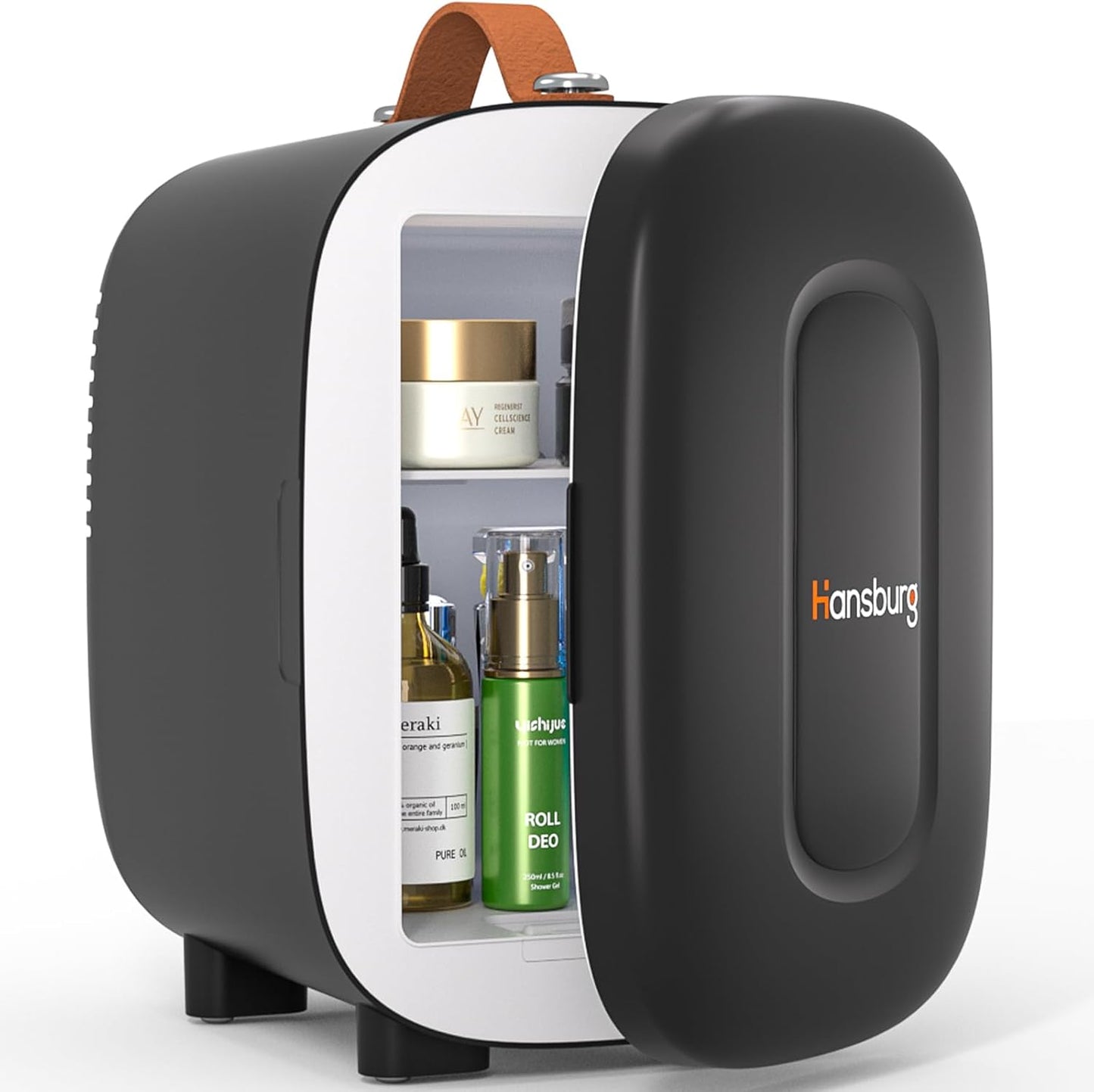 Mini Fridge for Bedroom Skincare Cooler & Warmer Portable Small Refrigerator 4 Liter/6 can with 12v AC/DC/USB Option for Food, Drinks, Makeup, Dorm, Office and Car