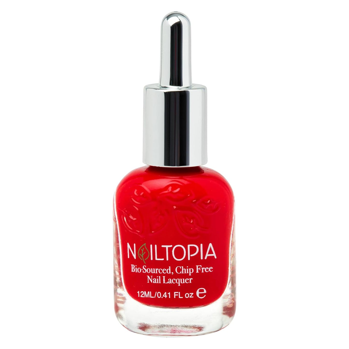 Nailtopia - Plant-Based Chip Free Nail Lacquer - Non Toxic, Bio-Sourced, Long-Lasting, Strengthening Polish - Goodnight Kiss (Red With Blue Undertones) - 0.41oz