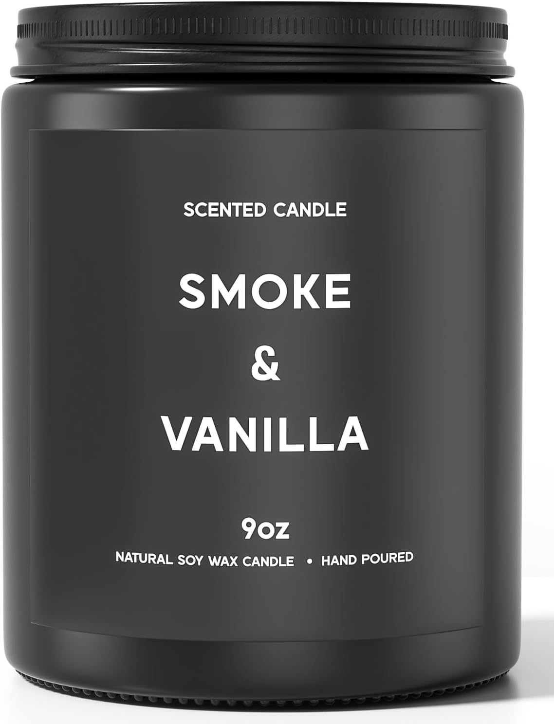 Smoke & Vanilla Candle, 9oz Scented Candle for Men, Scented Candles for Home, Gifts for Men, Personalized Blessing Minimalist Men's Gifts