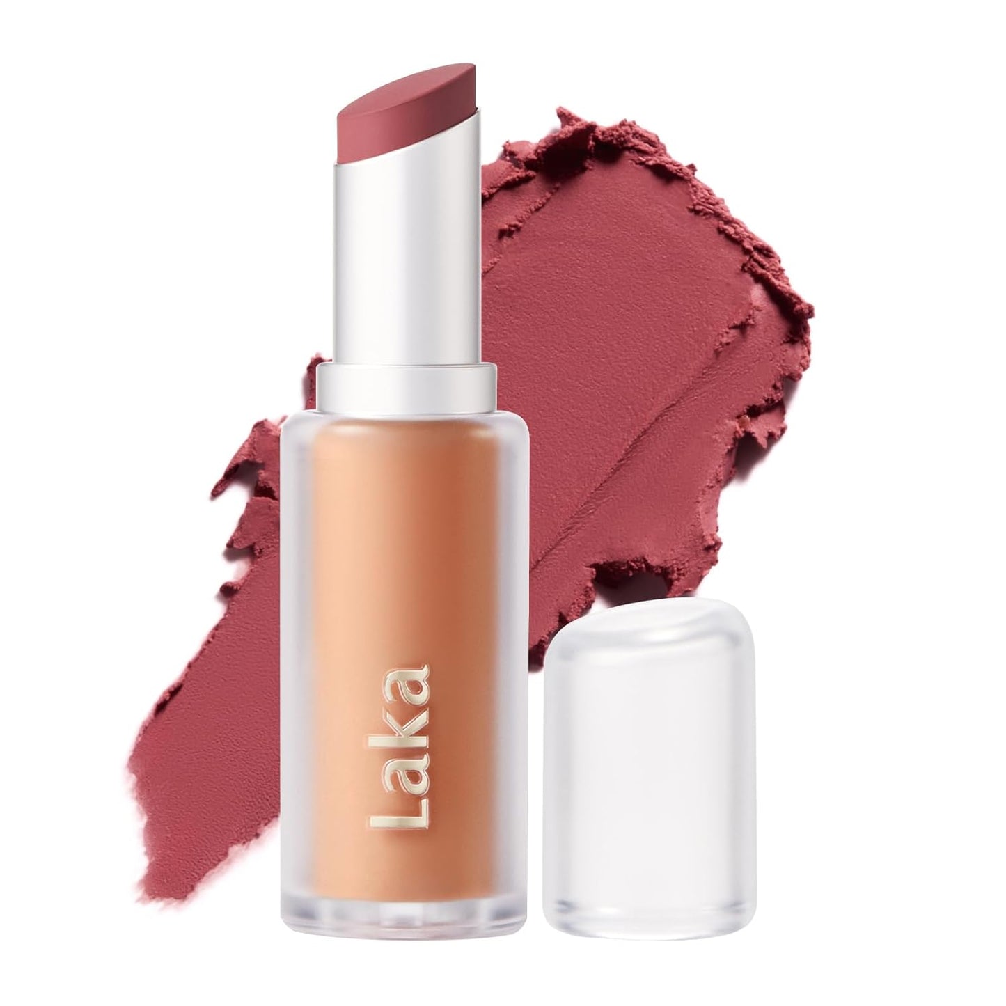 Laka Bulky Matte Lipstick 4g/0.14oz., Long Wear, Non-Drying Lip Stain Stick with High Pigmentation, Voluminous Lips, Vegan, K-Beauty (#406 New Passion)