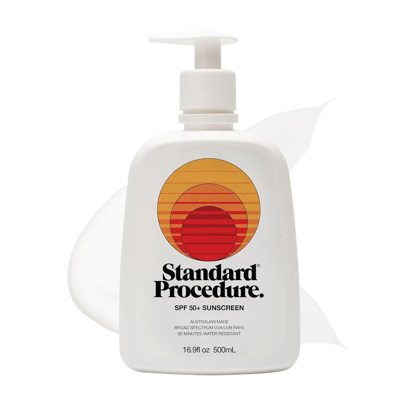 Standard Procedure. SPF 50+ Sunscreen, Broad Spectrum Face & Body Sunblock for Sun-Sensitive Skin, 4HR Water Resistant, Organic Formula, 16.9 oz