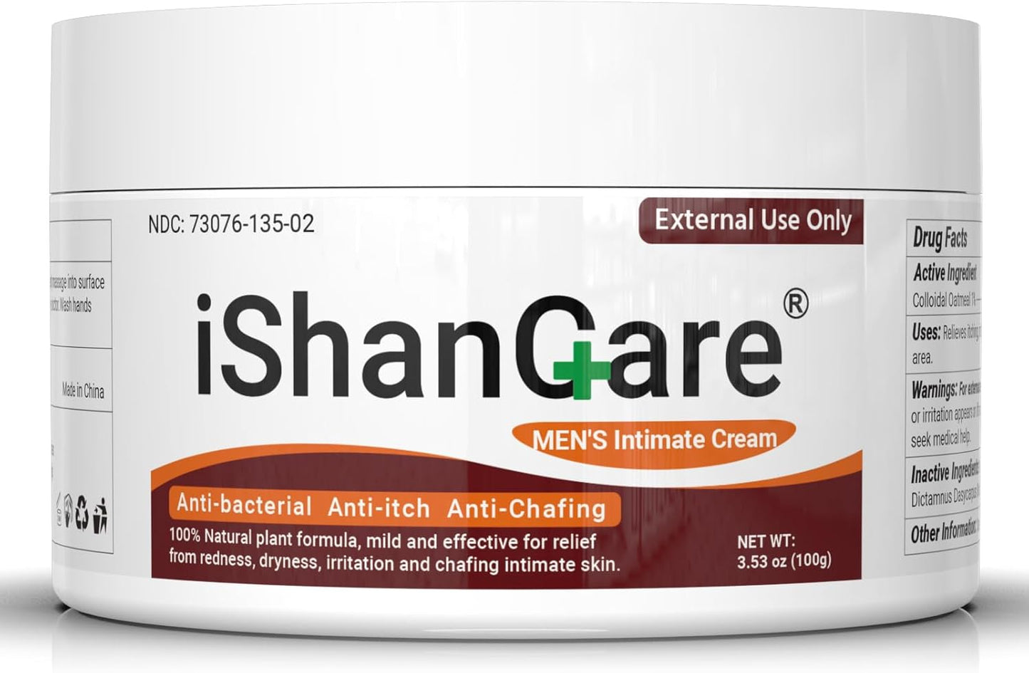 ishancare Balanitis Treatment Cream, Balanitis Relief, Organic Natural Ingredients, Soothing Skin, Itch Relief, Dryness, Redness, Irritation and Chafing - 3.53oz