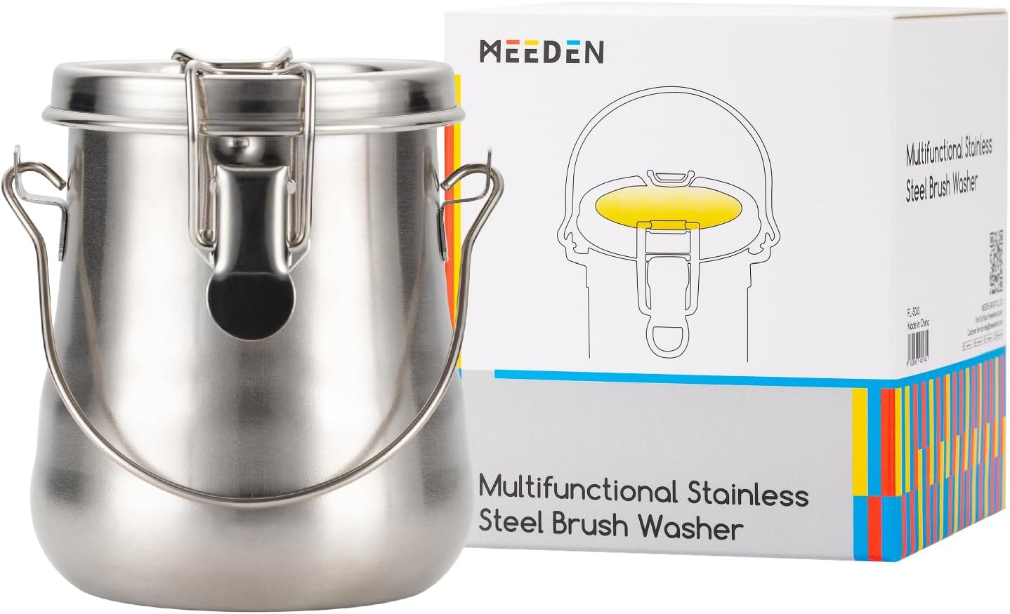 MEEDEN Portable Paint Brush Washer: Airtight Stainless Steel Artist Brush Cleaner for Oil & Acrylic Painting - Medium