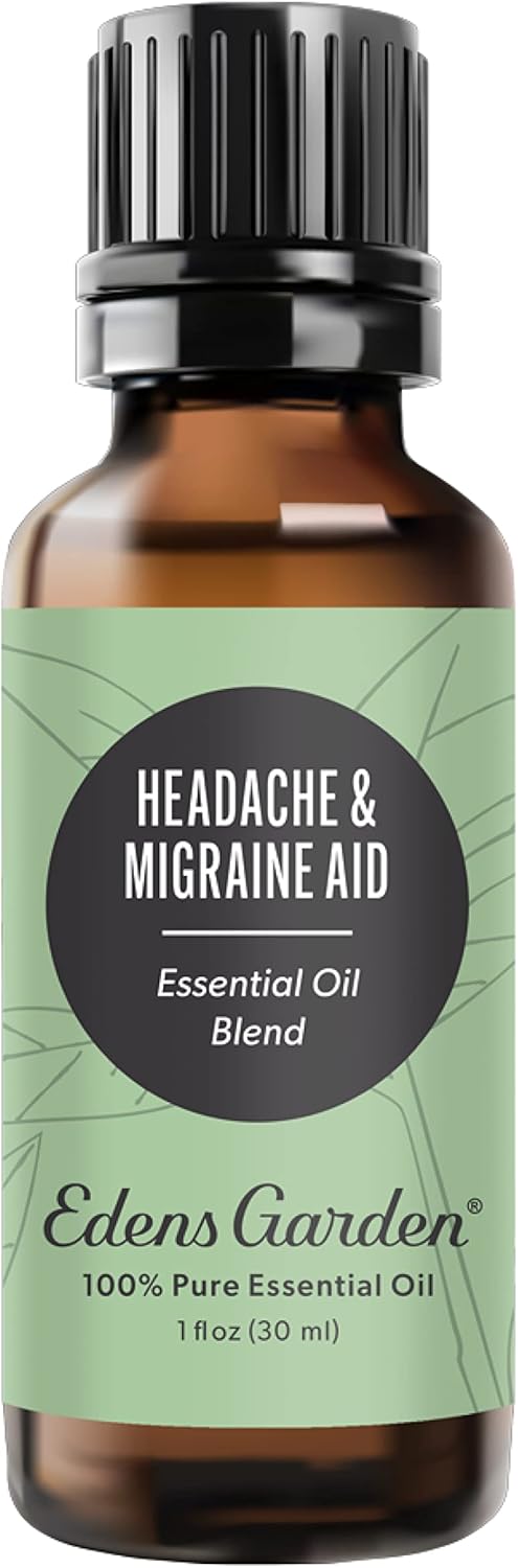 Edens Garden Headache & Migraine Aid Essential Oil Blend- 100% Pure Premium Grade, Undiluted, Natural, Therapeutic, Aromatherapy, The Best for Skin, Humidifiers, Face 30 ml (1 fl oz)