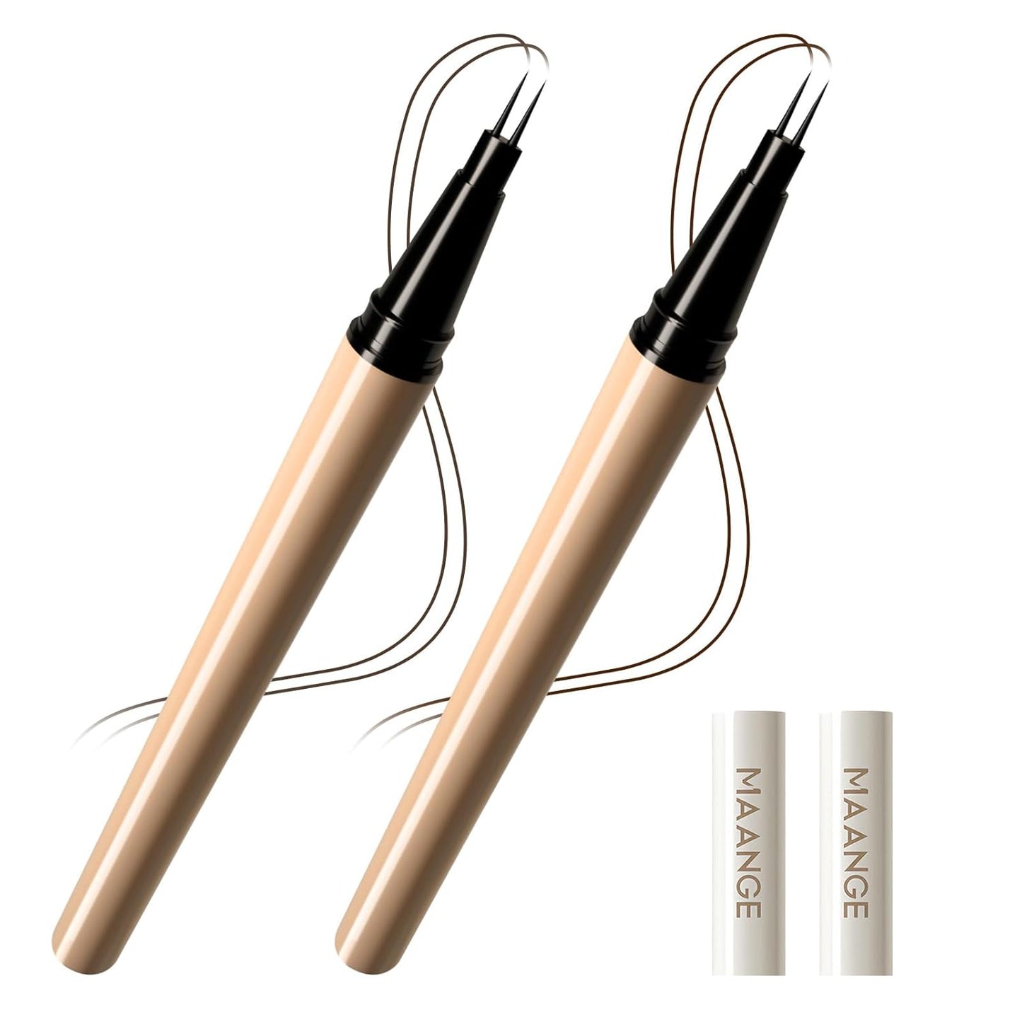 MAANGE Liquid Brow 2-Fork-Tip,Long-lasting Smudge-Proof Creates Natural Tint,B202+B203-2pcs