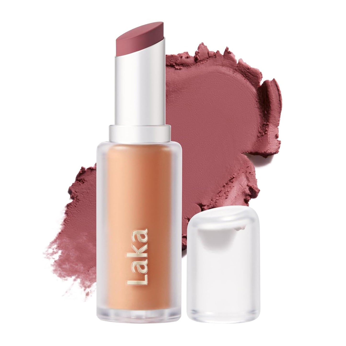 Laka Bulky Matte Lipstick 4g/0.14oz., Long Wear, Non-Drying Lip Stain Stick with High Pigmentation, Voluminous Lips, Vegan, K-Beauty (#402 To Rose)