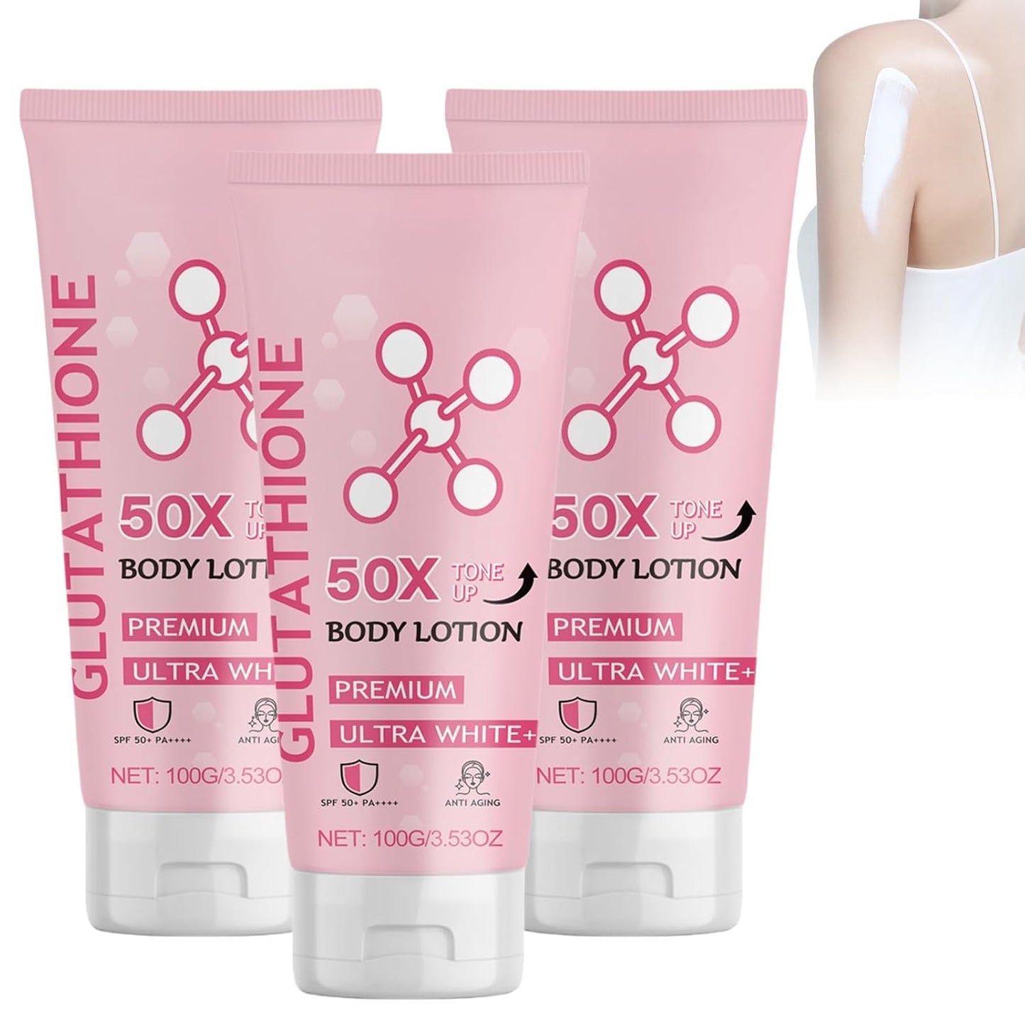 Glutathione 50x Tone Up Body Lotion, Glutathione Body Lotion, Glutathione Lotion, Glutathione cream (3PCS)
