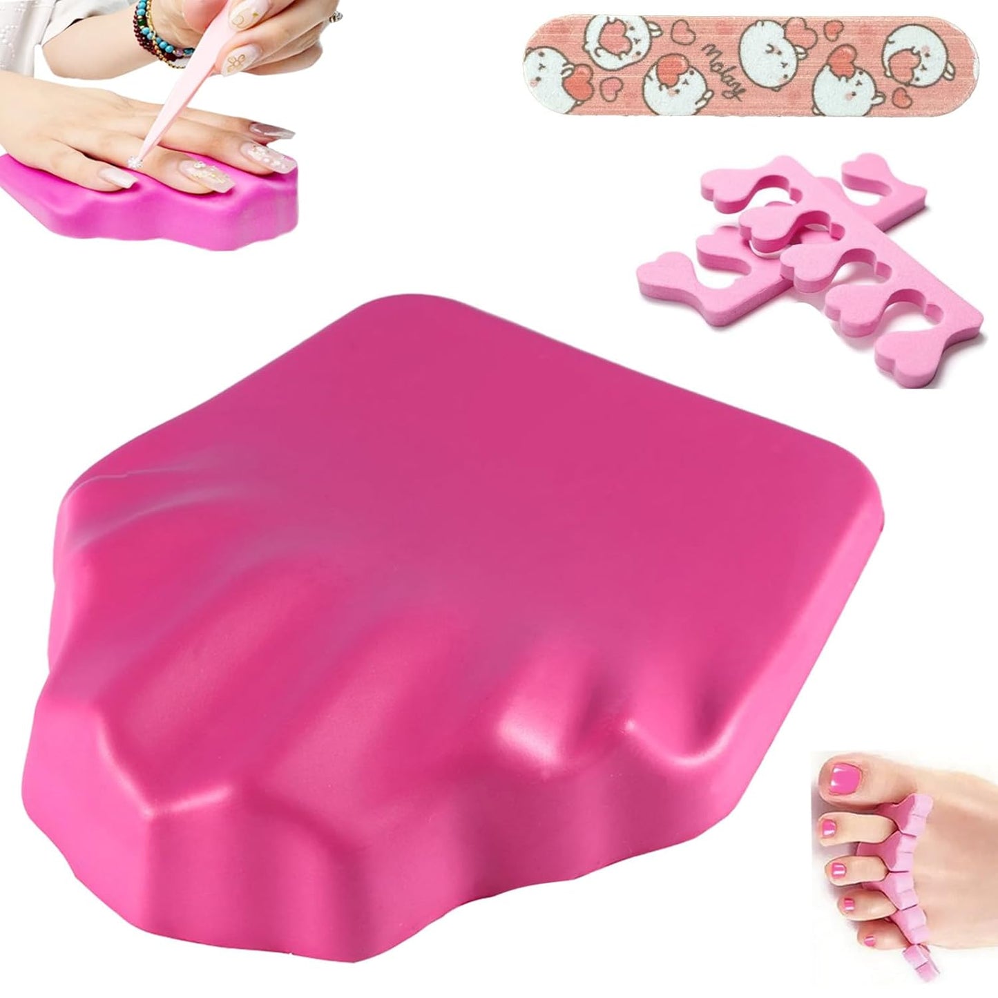 hand rest for nail polish 4pcs Silicone nail accessories,nail art hand rest Manicure Hand Rest nail hand rest Cushion Pillow Suitable use at home Nail Technician Use Must Have