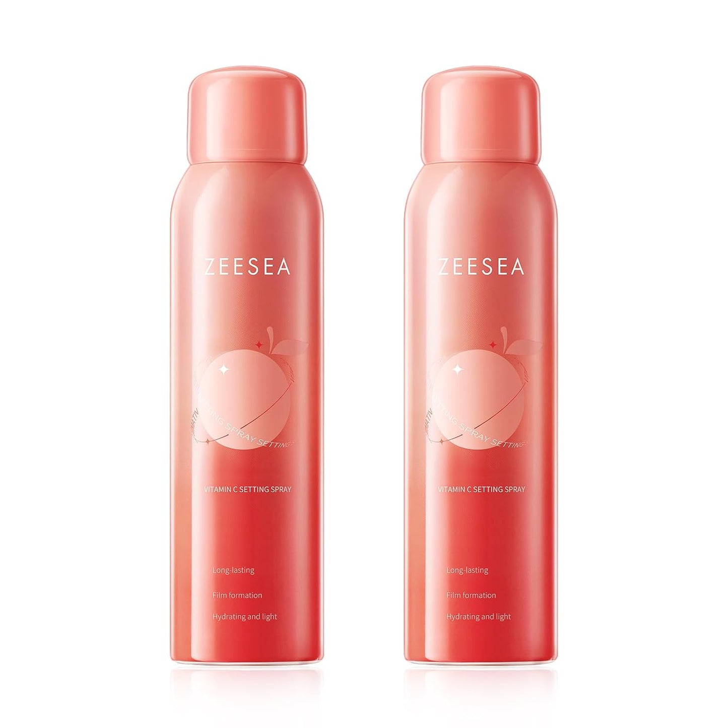 zeesea Vitamin C Hydrating Makeup Setting Spray for Face, Waterproof Make up Setting Fixer Mist type Spray, Long-lasting for 16 hours, Oil Control, 2pcs