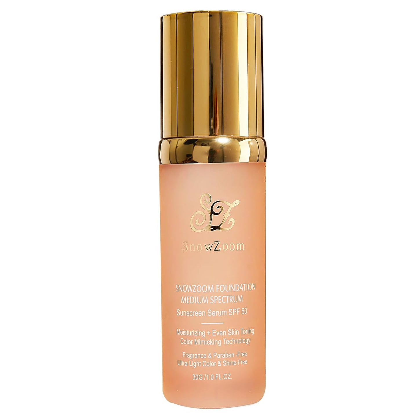 Bio Forever 4-in-1 Color Changing Foundation, SPF 50+, Medium/Light, Anti-Aging Concealer with Sun Protection, 1.2Fl Oz (Medium-Gold, 1.2 fl.oz)