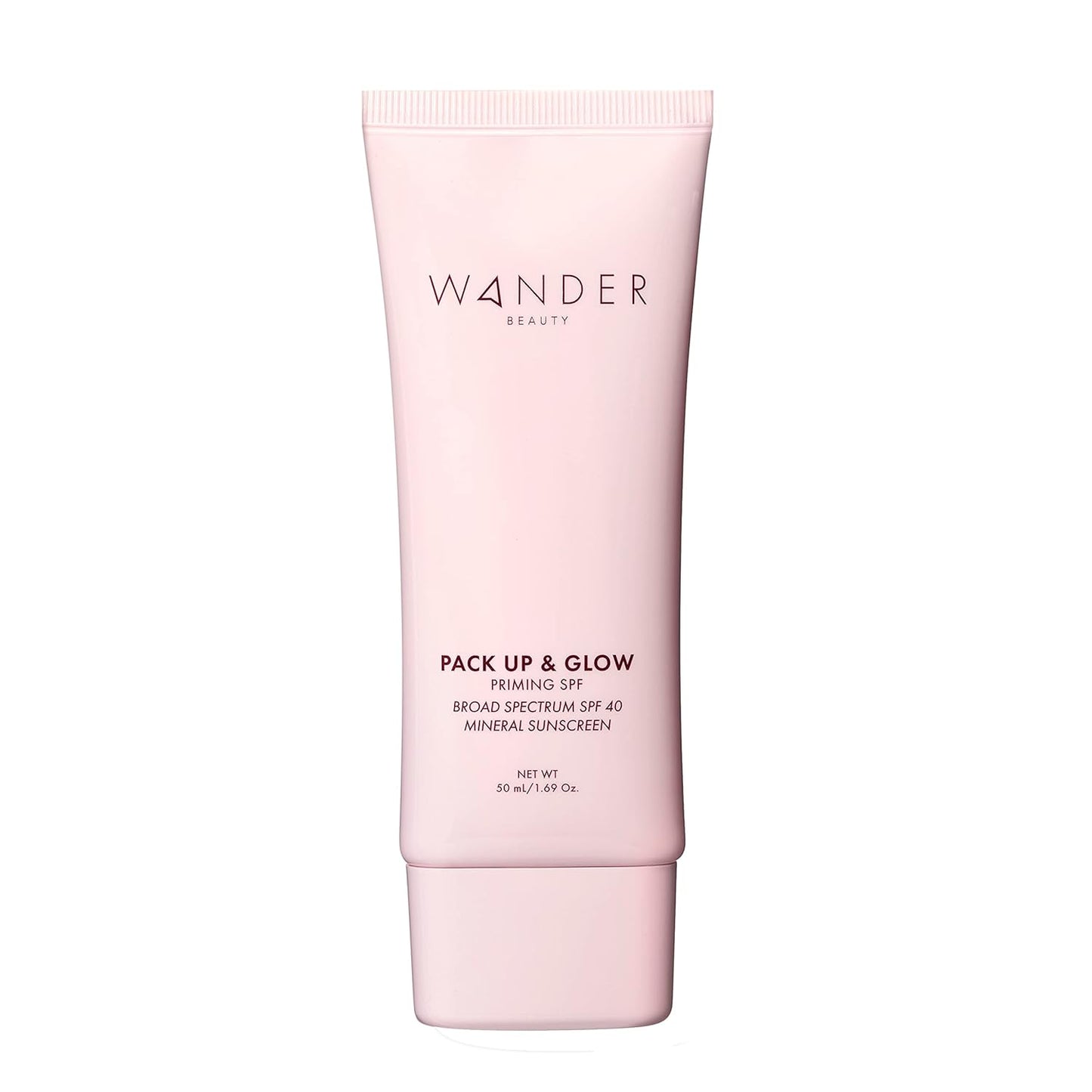 Wander Beauty Pack Up & Glow Primer with SPF 40 - 100% Mineral Sunscreen with Non-Nano Zinc Oxide + Titanium Dioxide - 4-in-1 Universal Tinted Sunscreen - Protect, Prevent, Perfect & ND - 1.69 oz