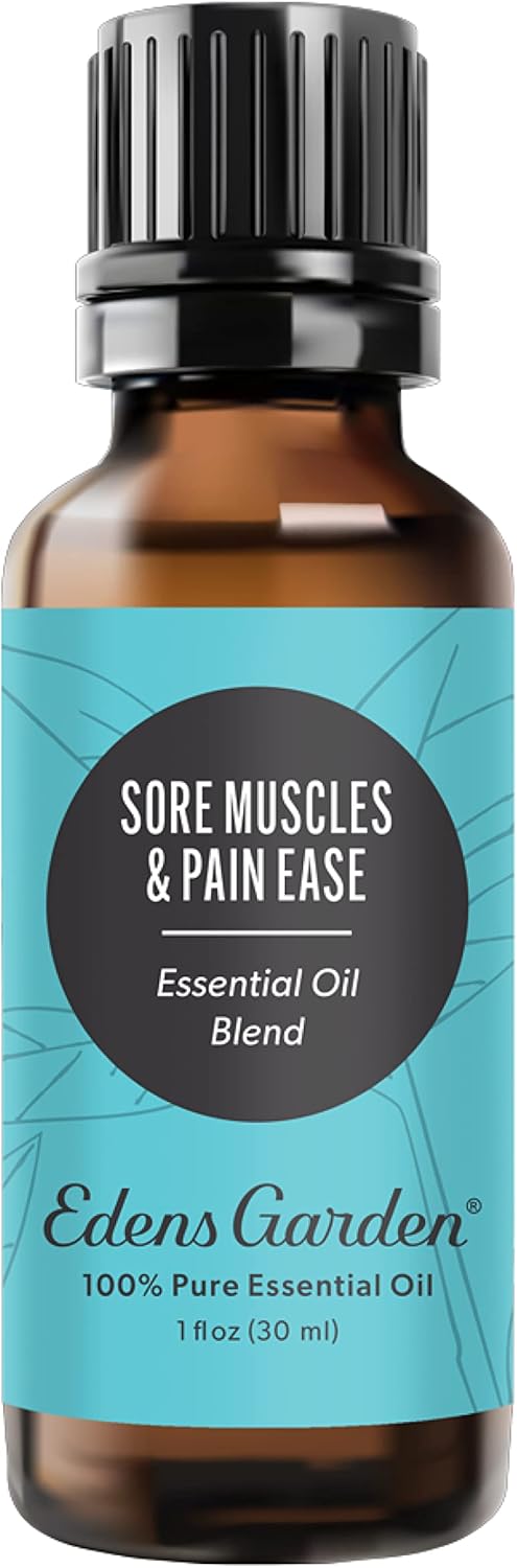Edens Garden Sore Muscles & Pain Ease Essential Oil Blend- 100% Pure Premium Grade, Undiluted, Natural, Therapeutic, Aromatherapy, The Best for Skin, Face, Humidifiers 30 ml (1 fl oz)