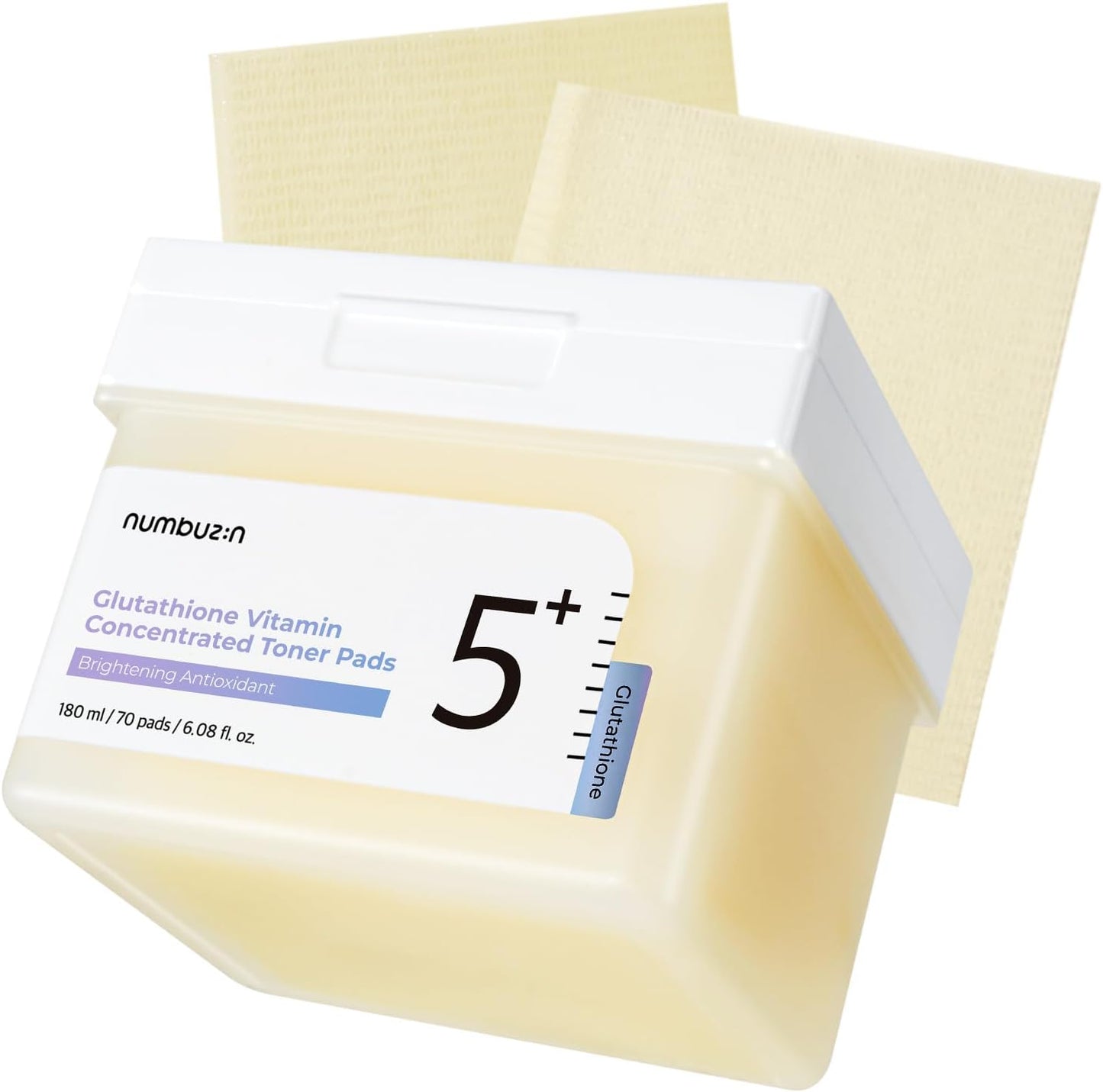 numbuzin No.5 Toner Pads | Vitamin-Niacinamide Concentrated Pad | Double-Sided | Glutathione, Niacinamide, PHA & LHA | Exfoliation, Hyperpigmentation Care | 70 Pads/180 ml