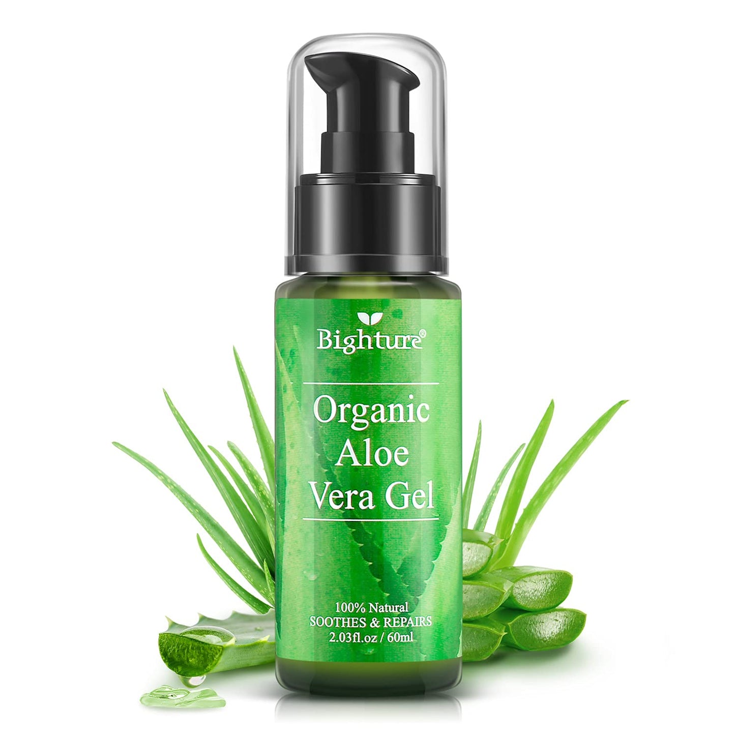 Aloe Vera Gel, Aloe Vera Gel Extracted from Freshly Cut Pure Aloe Leaves, Skin Care for Deeply & Rapidly Soothing, Firming, After Shave, Sunburn Relieve, etc (Travel Pack)