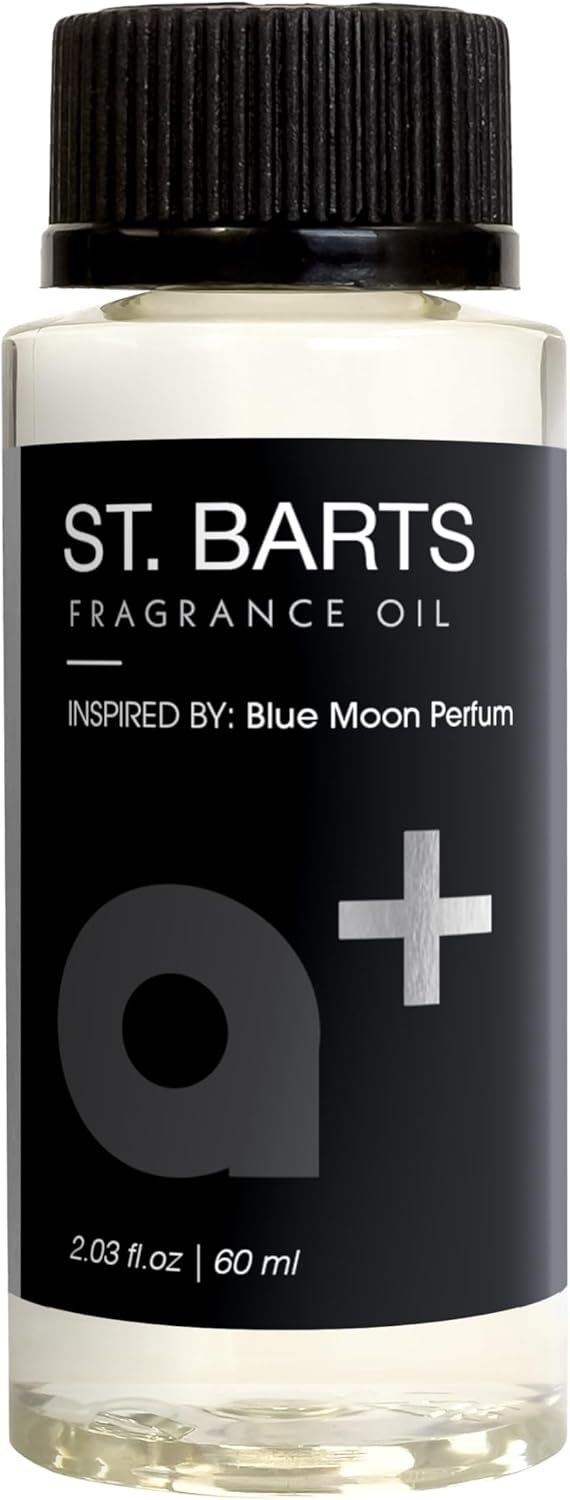 Aromar+ Fragrance Oil – St. Bartz-Inspired by Blue Moon Perfume – Luxury Hotel Scent Experience with Geranium, Lavender & Sandalwood – for Waterless Diffusers – Lasting Home Aroma – 60mL