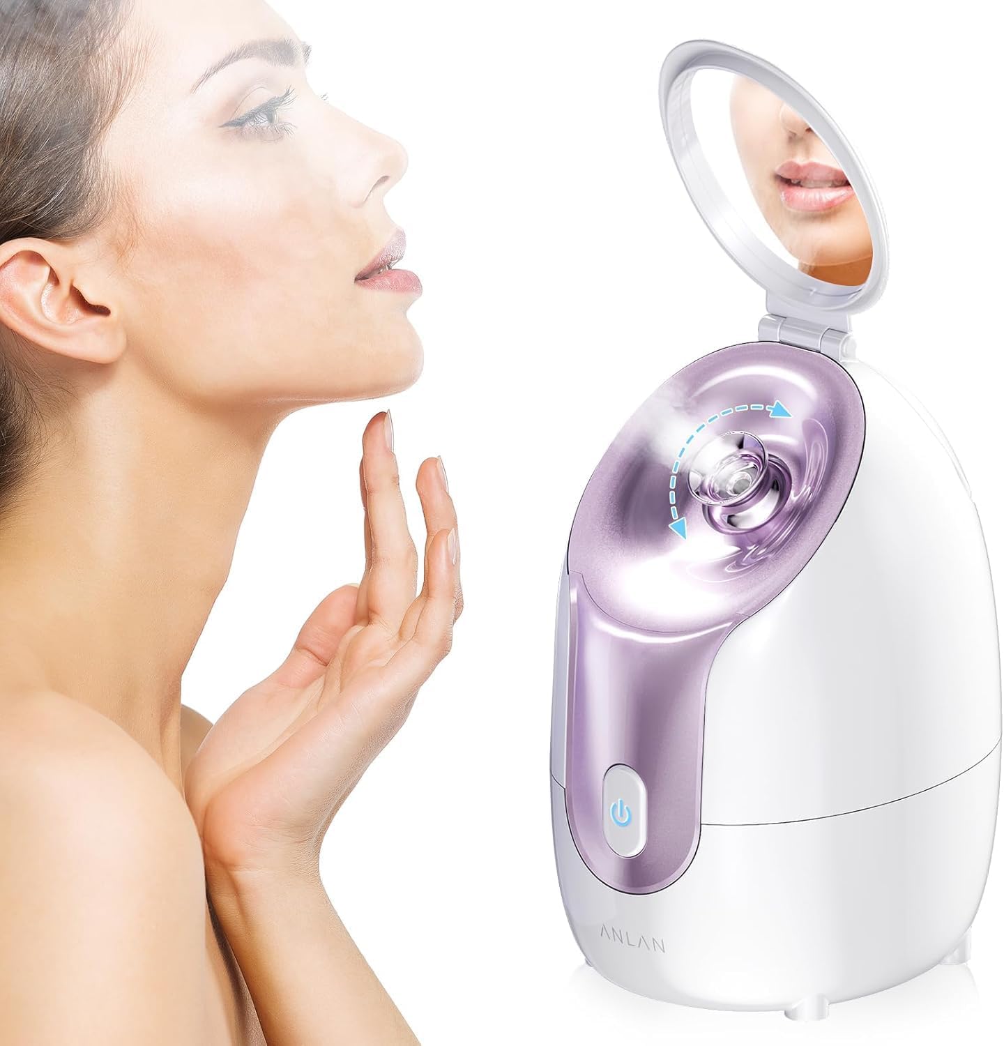 ANLAN Facial Steamer, High-Speed Nano steam, Deep Cleansing, Pore Care, Repairs and Strengthens Skin's Foundation, Facial Humidifier, Home Facial spa, Hydrating Moisturizing, Sensitive Dry Skin spa