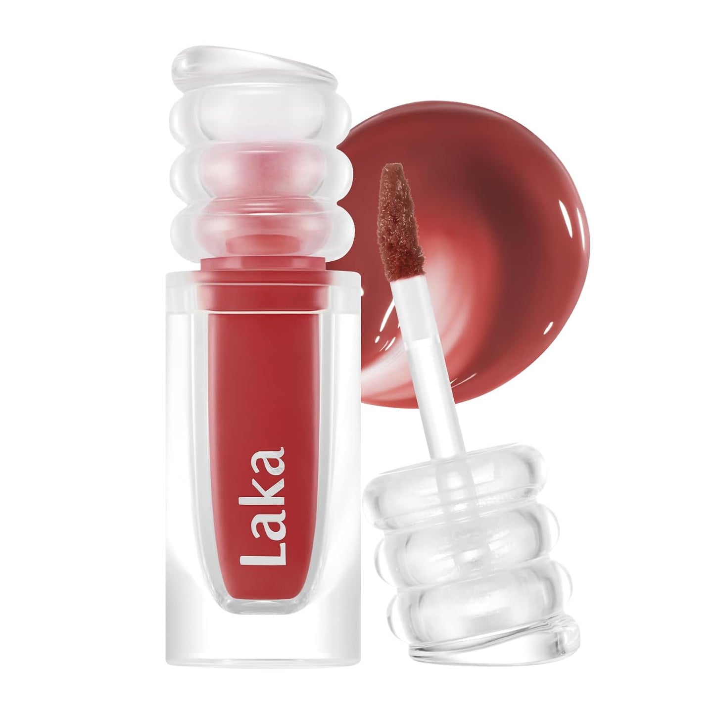 Laka Maxi Glayer Tint 3.8g/0.13oz., Glass Layer of Gloss, Ultra Glow & Vivid Layerable Pigments, High Shine Lip Oil, K-Beauty (#618 Chase)