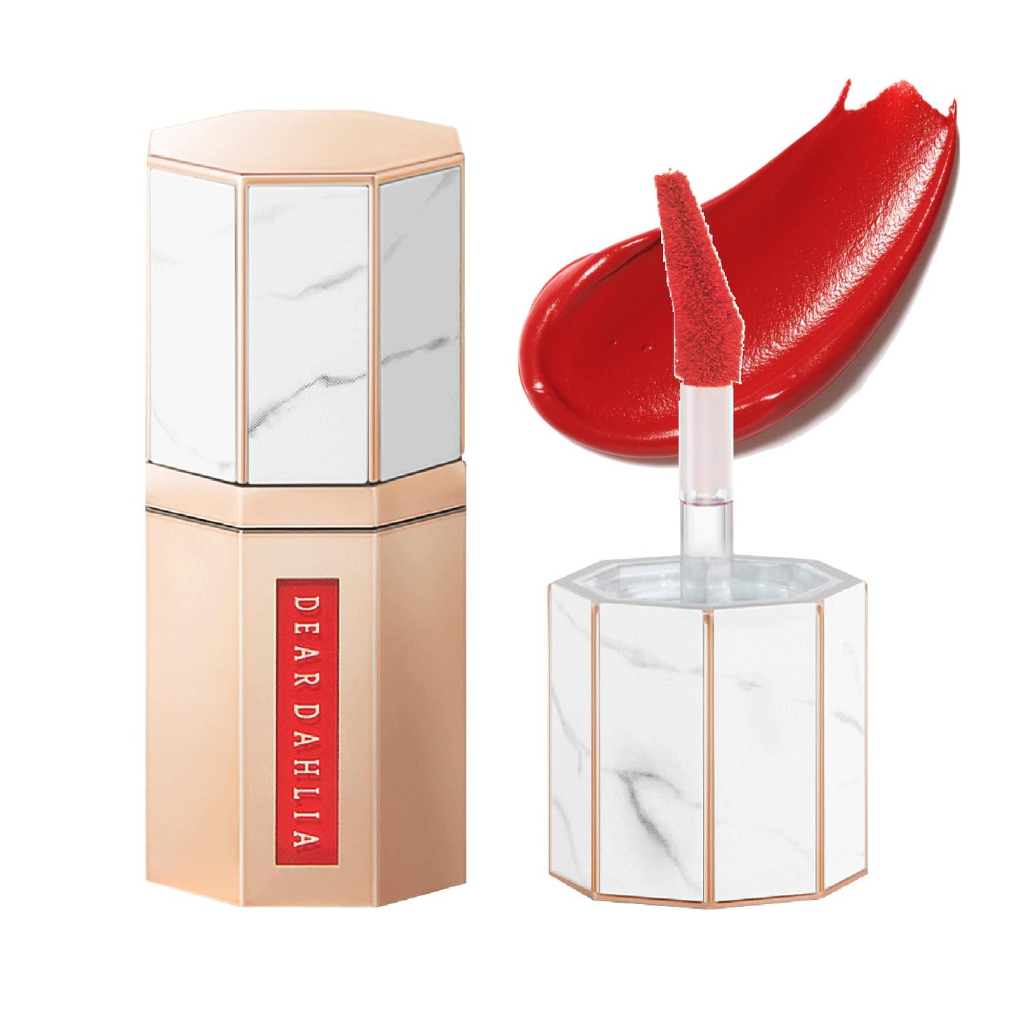 DEARDAHLIA Paradise Dream Velvet Lip Mousse (Ladybug) - Vegan Soft-Matte Lip Tint with Lightweight, Buildable, Long-Lasting Color, Whipped Mousse Texture. Cruelty-Free. 0.21 Fl oz