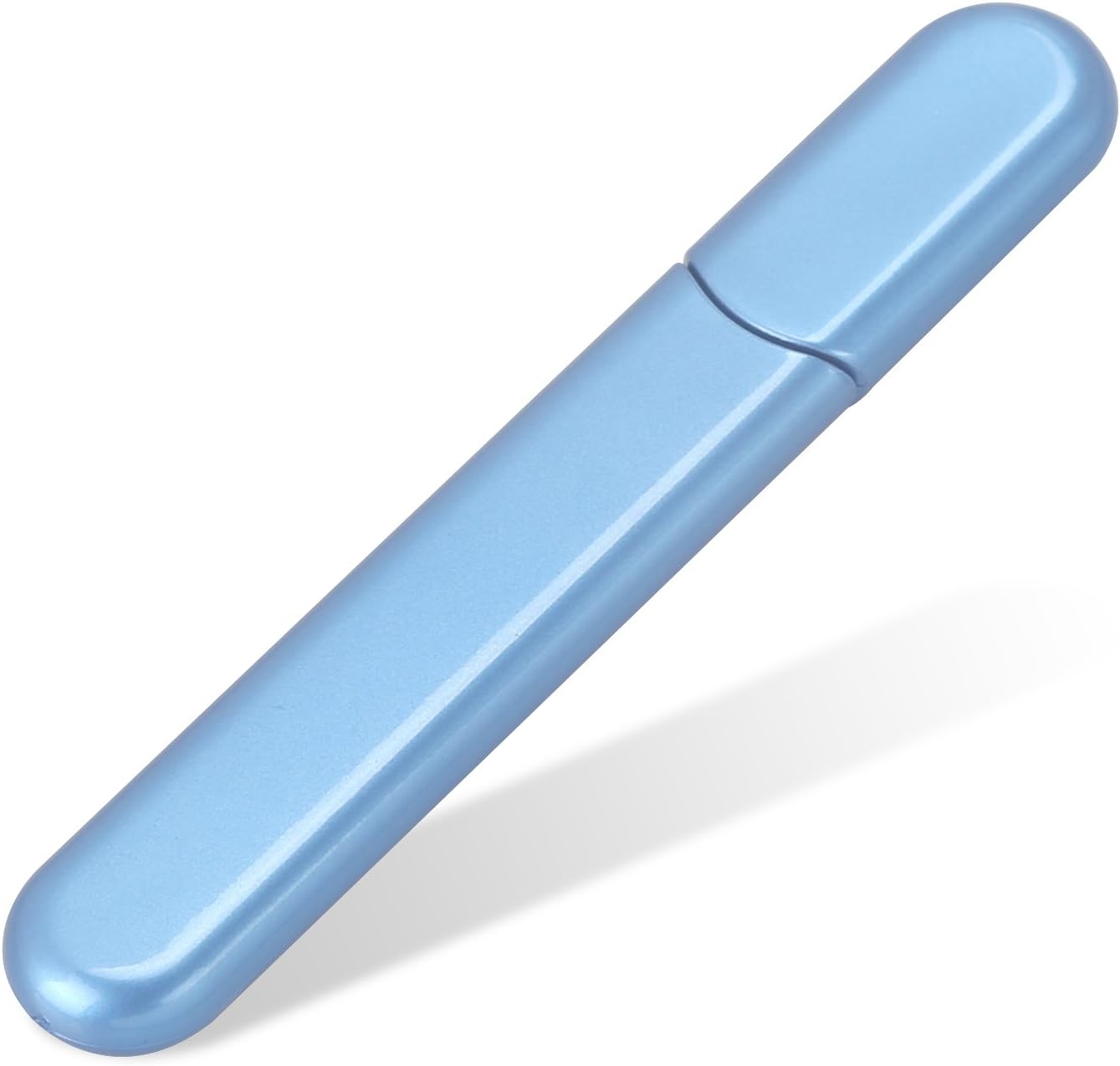 Premium Glass Nail File with Case, Crystal Diamond Salon Best Beauty Nail Buffer for Natural and Acrylic Nails Christmas Gift for Woman and Man,Blue