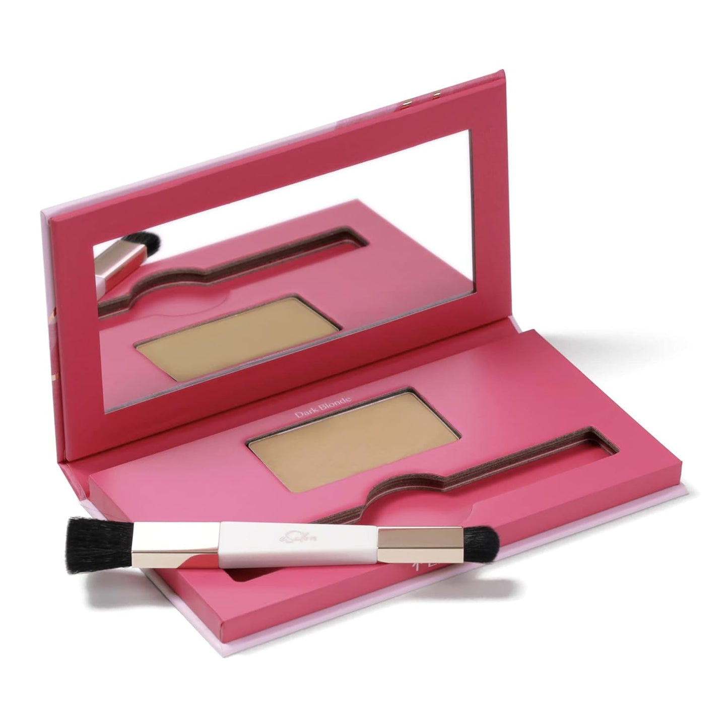 eSalon Root Touch Up + Brow Powder, Conceal & Cover (Dark Blonde) - Hairline Powder for Women - Scalp Concealer & Filler for Thinning & Gray Hair Coverage - Creates Thicker & Fuller-Looking Hair