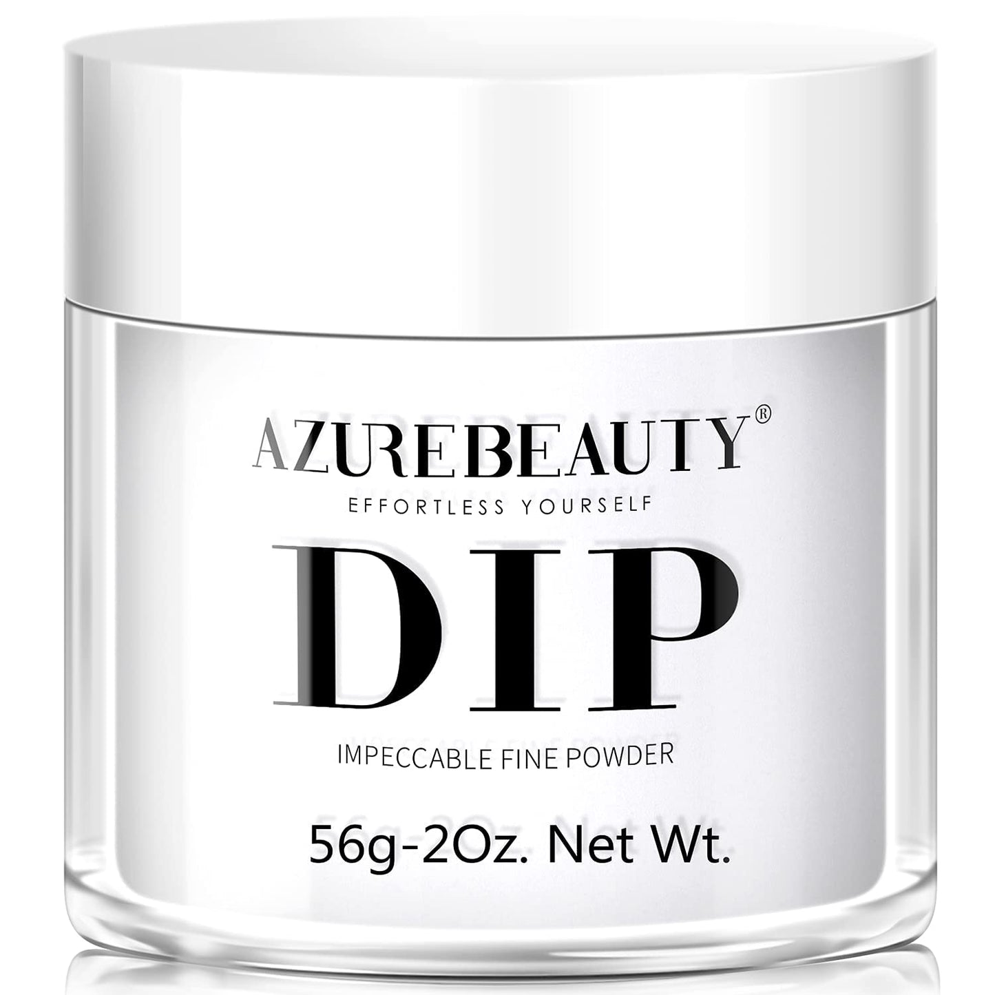 AZUREBEAUTY Dip Powder Clear Color 2Oz/56g, Basic Transparent Acrylic Dipping Powder Crystal French Nail Art Starter Manicure Salon DIY at Home, Odor-Free, Long-Lasting, No Nail Lamp Needed