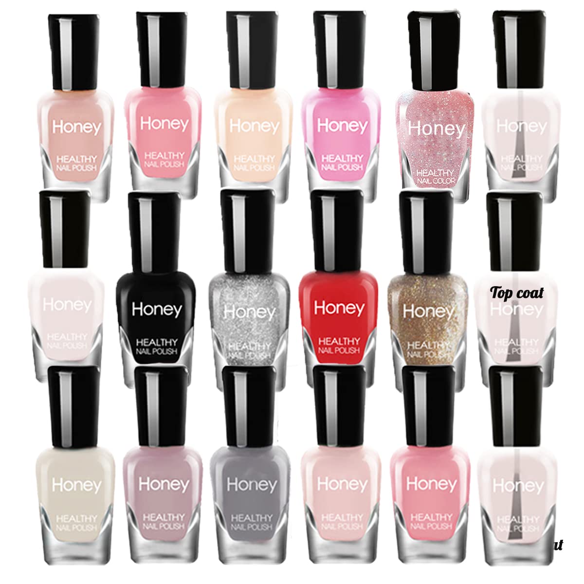 Non Toxic Nail Polish Set, Easy Peel Off and Fast Dry NailPolish Set for Pack, Eco Friendly and Organic Water Based Nail Polish for Women,Teens(18 Bottles)