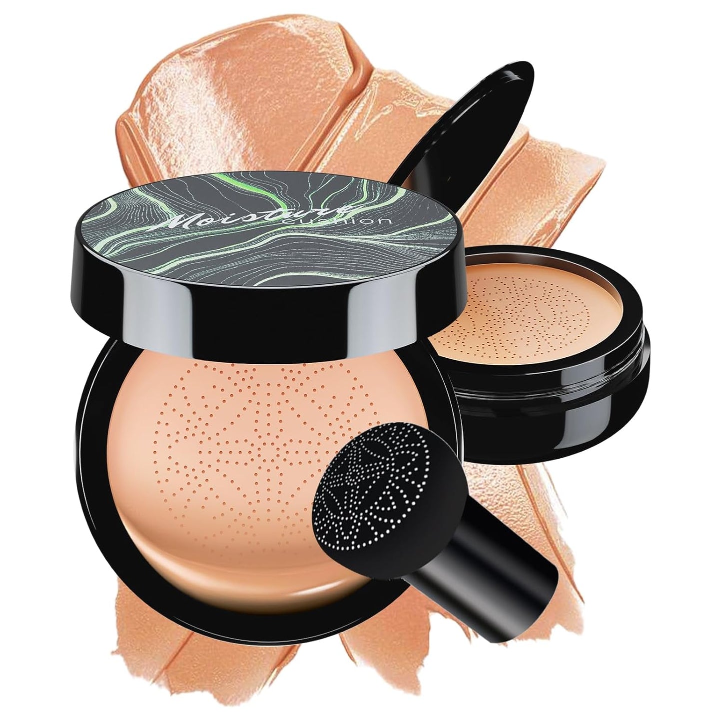 Mushroom Head Air Cushion CC Cream - BB Cream Face Makeup Foundation for Mature Skin Moisturizing Concealer Brighten Long-Lasting, Even Skin Tone for All Skin Types (Nude)