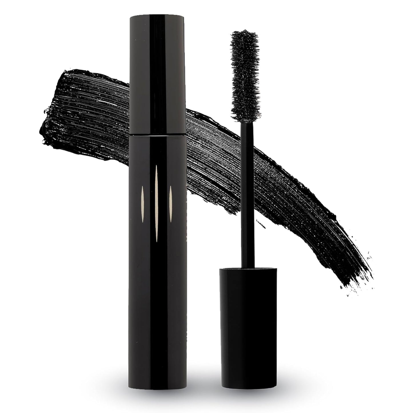 Radiant Professional Lengthening Mascara – Fiber Lash Smudge Proof Mascara Volume and Length– Cruelty-Free Natural Wax Formula with Silicone Brush - (0.43 oz) (01 Black)