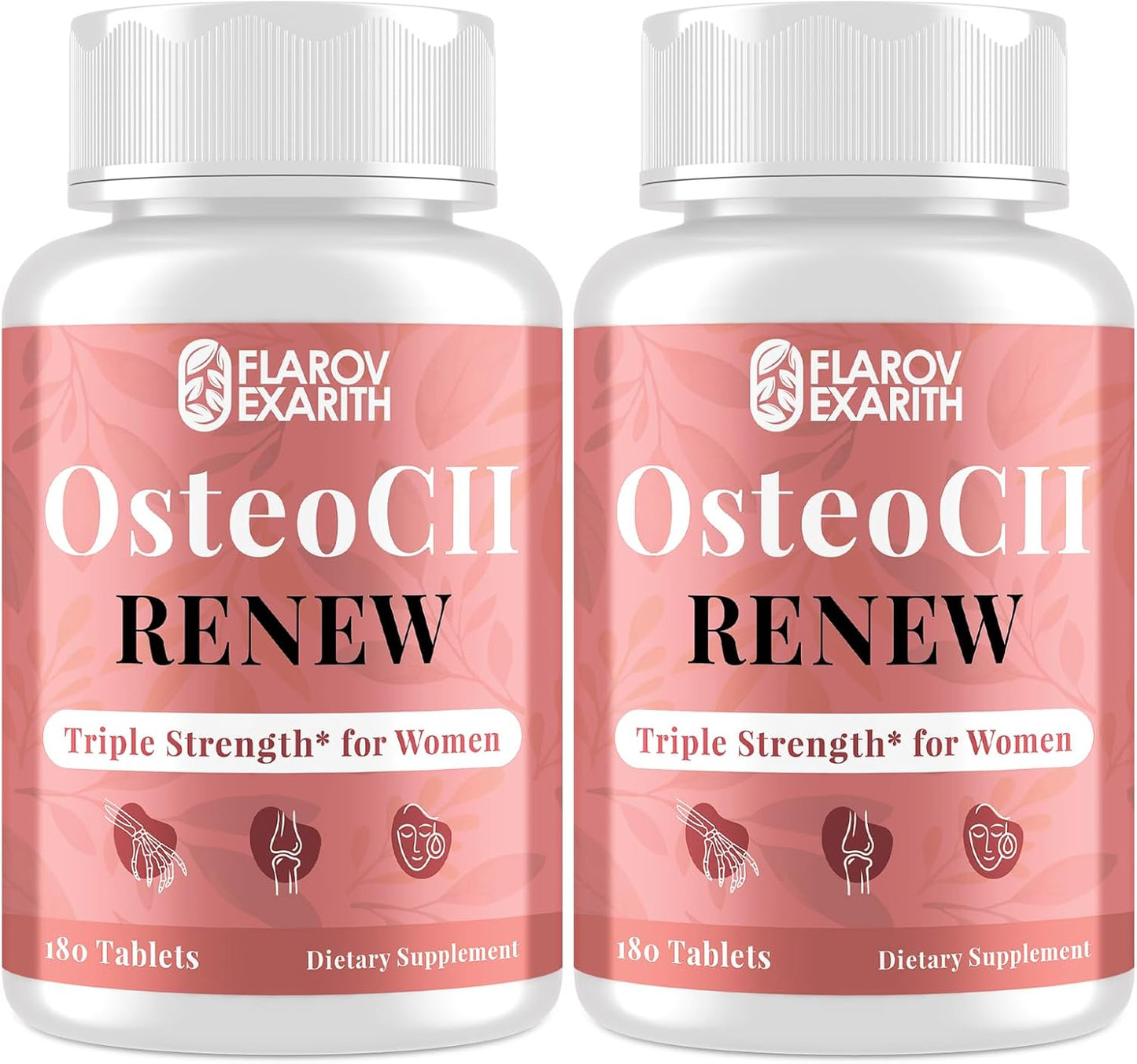 Joint Supplements for Women OsteoCII Renew Triple Strength – Advanced Joint, Bone & Skin Formula – Collagen, Glucosamine, Chondroitin, Calcium, MK-7, Vitamin D3, Hyaluronic Acid, 360 Tablets