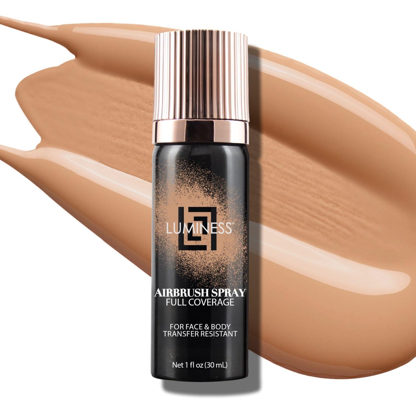 LUMINESS Airbrush Body Coverage - Tattoo Cover Up Makeup - Full Coverage Foundation for Face & Body - Water-Resistant, Long-Wear, Natural Radiant Finish, Warm
