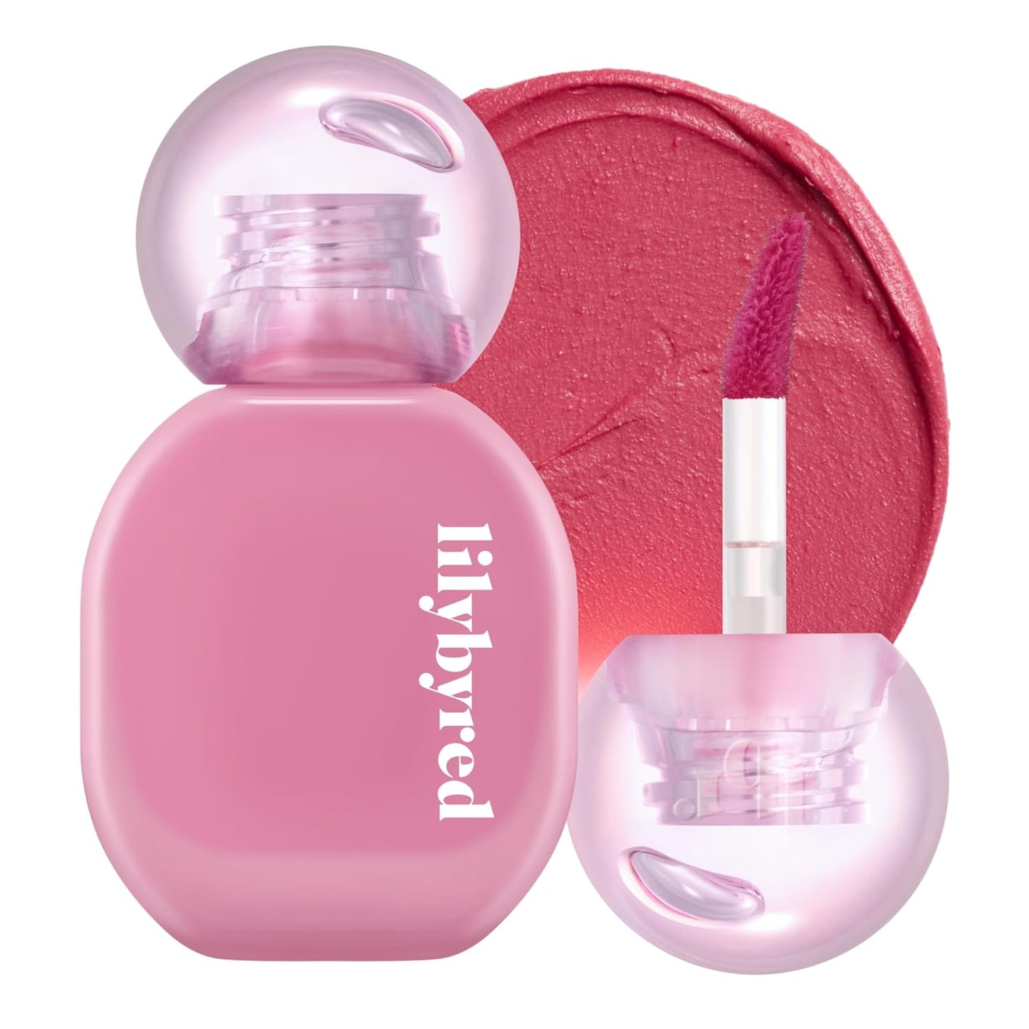 lilybyred Balming Dewy Tint | Korean Semi-Glow Lip Stain, Velvet to Soft Glow Texture, Sheer Buildable Color, Moisturizing & Lightweight, Natural Flush Look, Non-Sticky, 0.21 oz. (04 Romantic Berry)