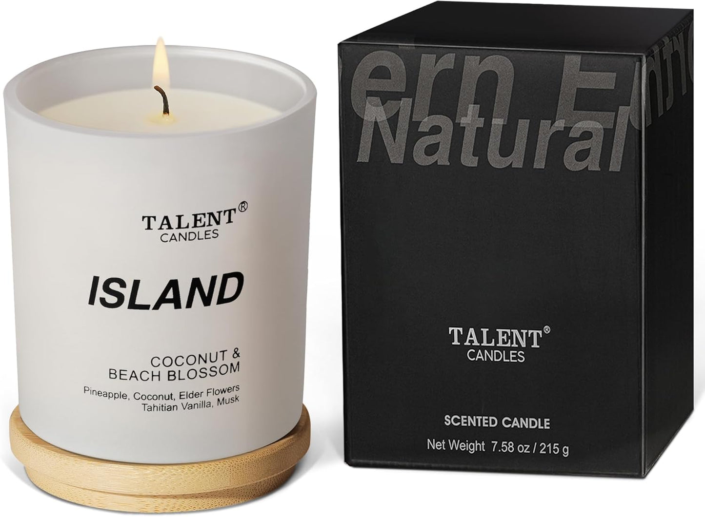 Candles for Home Scented, Natural Soy Wax, Scented Candle Stress Relief and Relaxation, Coconut & Beach Blossom, Medium Jar, Ideal for Home and Bedroom Decor