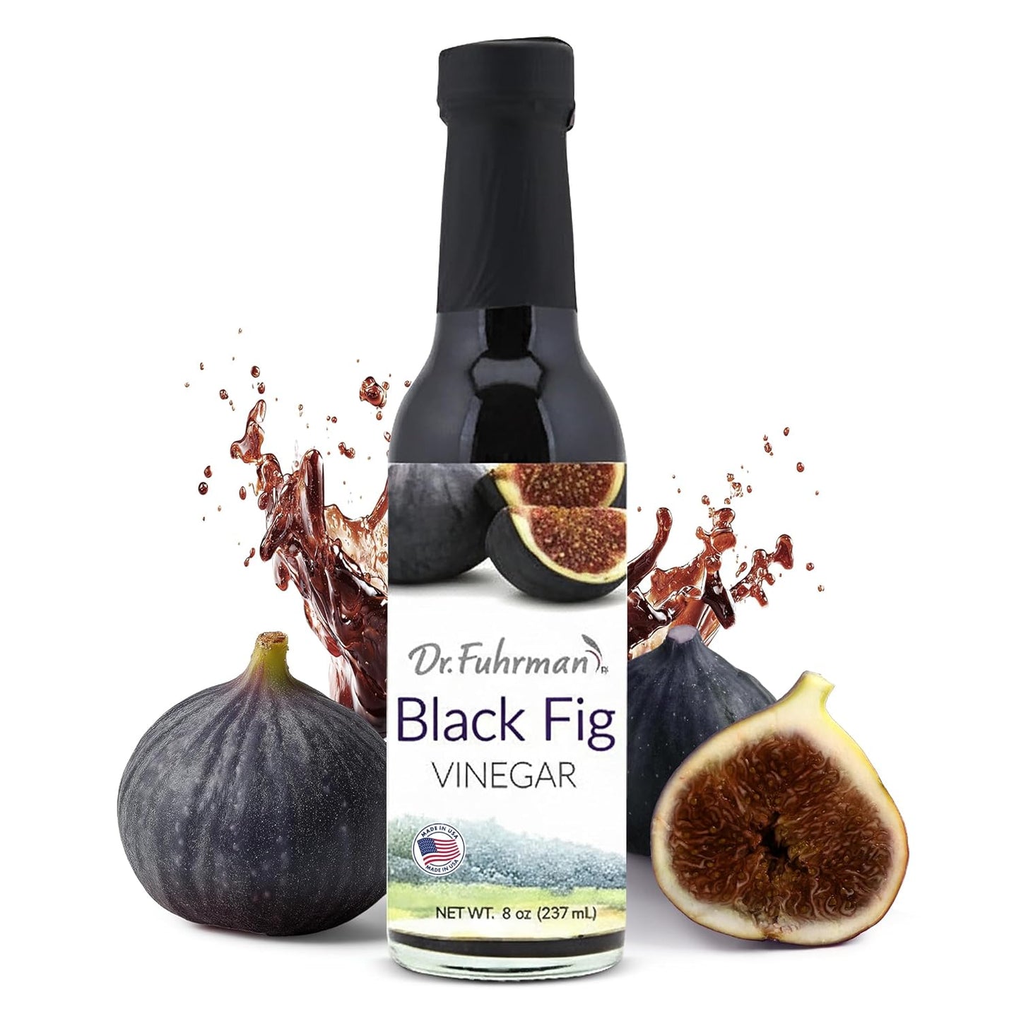 Dr. Fuhrman's Vinegar Dressing | All-Natural Dressing Made With Clean Ingredients | No Artificial Flavors or Added Sugar Healthy Low Calorie Vinegar | USA Made & Doctor Formulated | Apple Cinamon