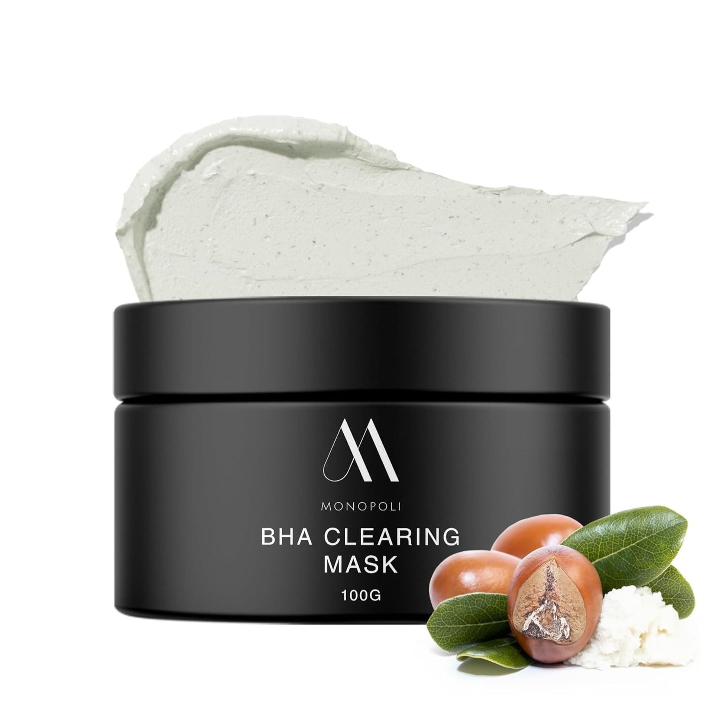 MONOPOLI Skin BHA Clay Mask | Luxurious Detox and Hydration | Manicouagan Clay & Hydrating Agents | Suitable for All Skin Types Needing a Refresh | Single 100g