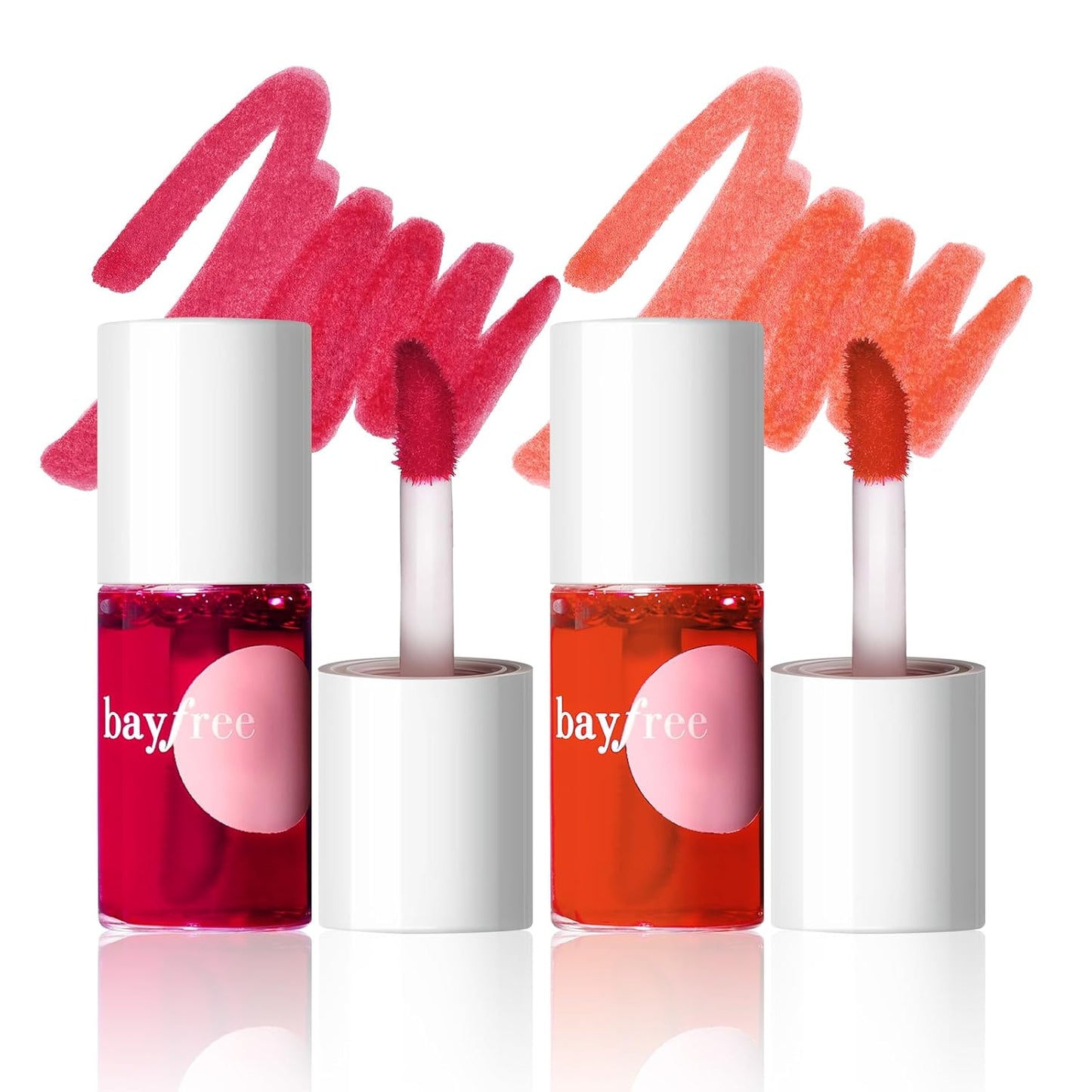 bayfree Lip Tint Stain, Long Lasting Korean Lip Stain Set, Non-sticky Waterproof Lightweight Lip and Cheek Tint, Moisturizing High Pigment Water Tint, Matte Finish Lip Tint