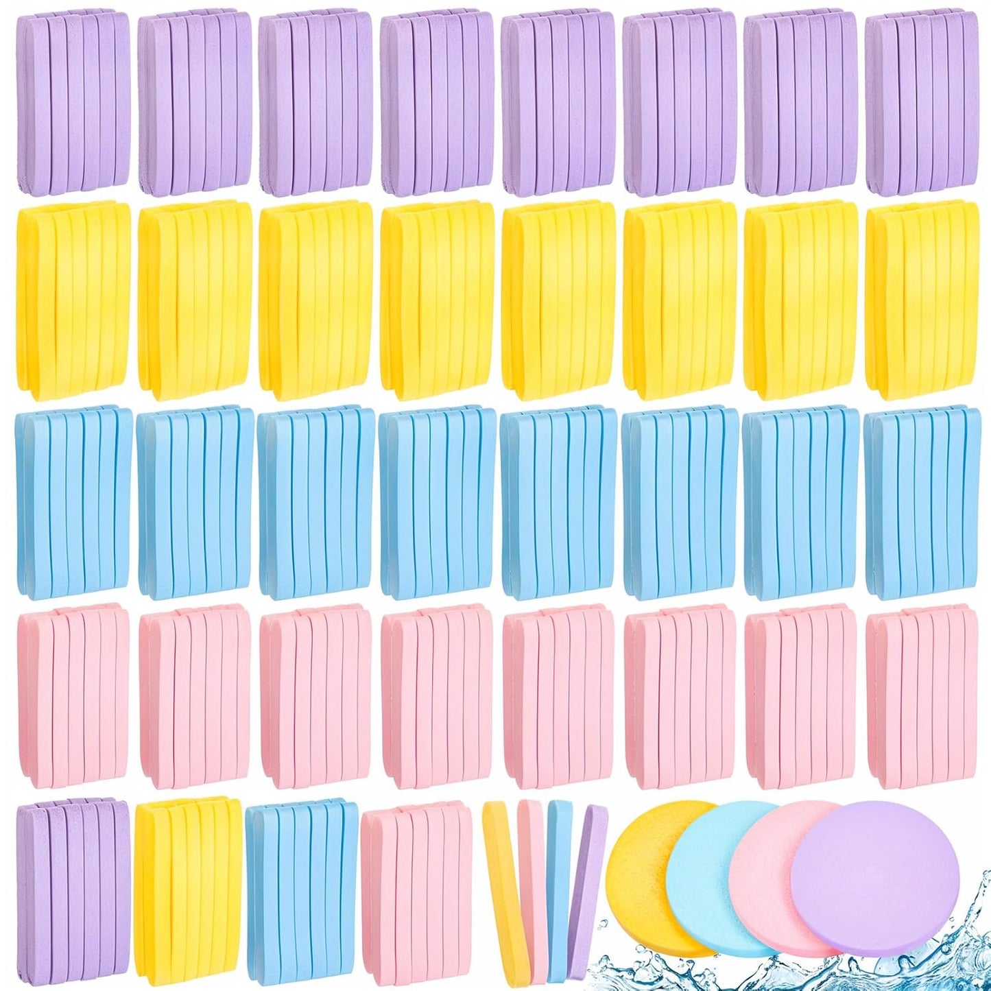 480 Pcs Compressed Facial Sponges 4 Colors Round Compressed Face Sponge for Clean, Reusable Makeup Removal Exfoliating PVA Facial Sponge for Esthetician Women Makeup Removal Wash Face Beauty Mask Spa